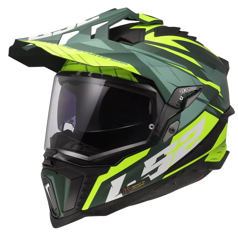 Hjälm Ls2 Mx701 Explorer Srire Grön/Gul