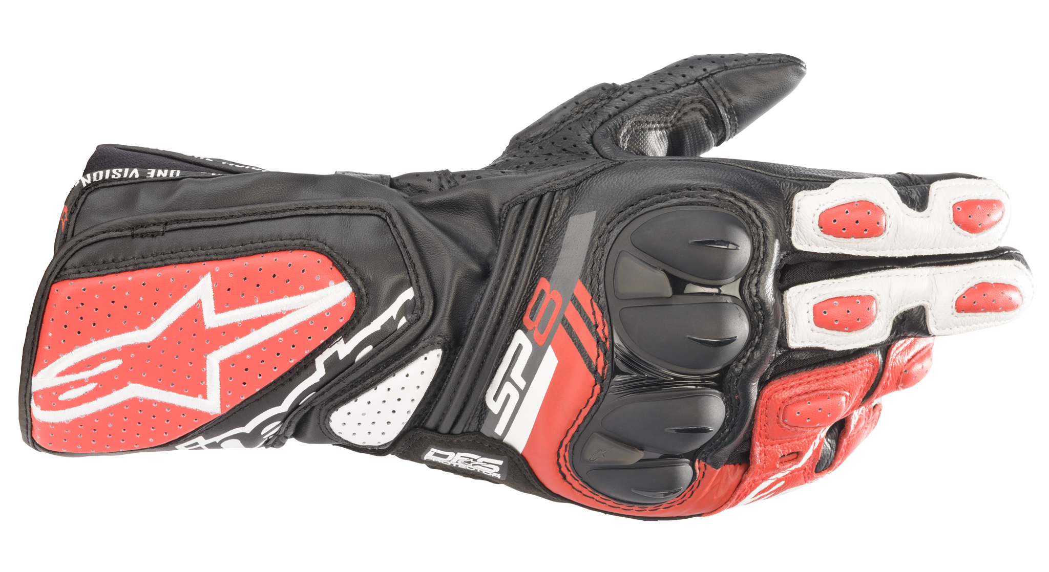 Alpinestars Handske SP-8 v3 Svart/Vit/Röd 