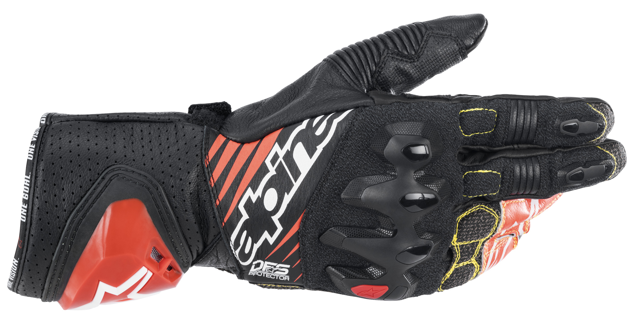 Alpinestars Handske GP-Tech v2 Svart/Vit/Röd fluo