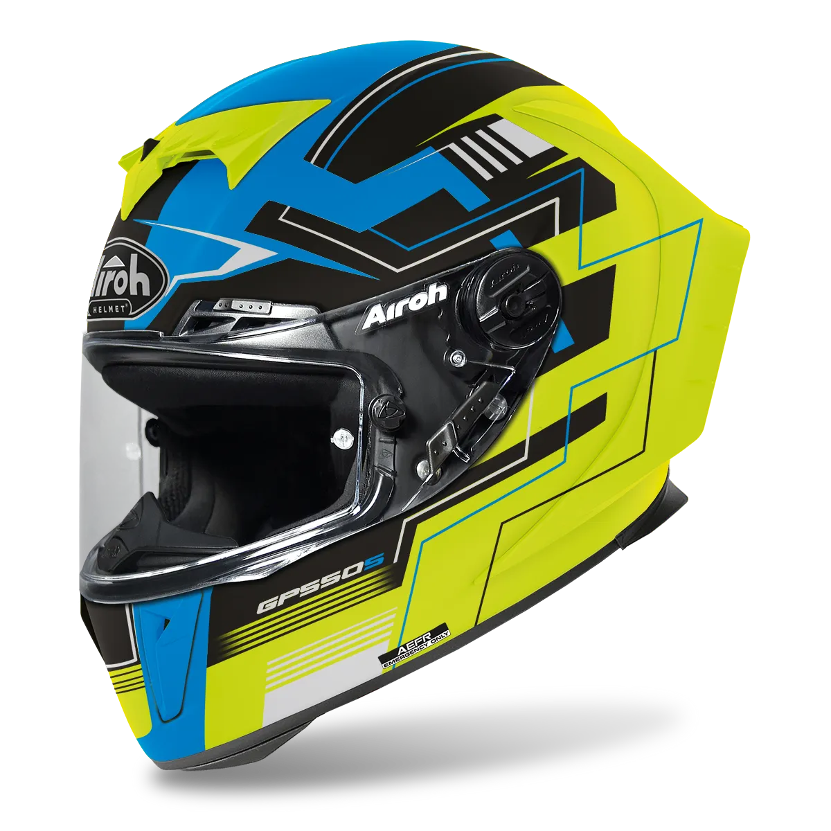 Airoh GP 550 S Challenge blå/gul matt