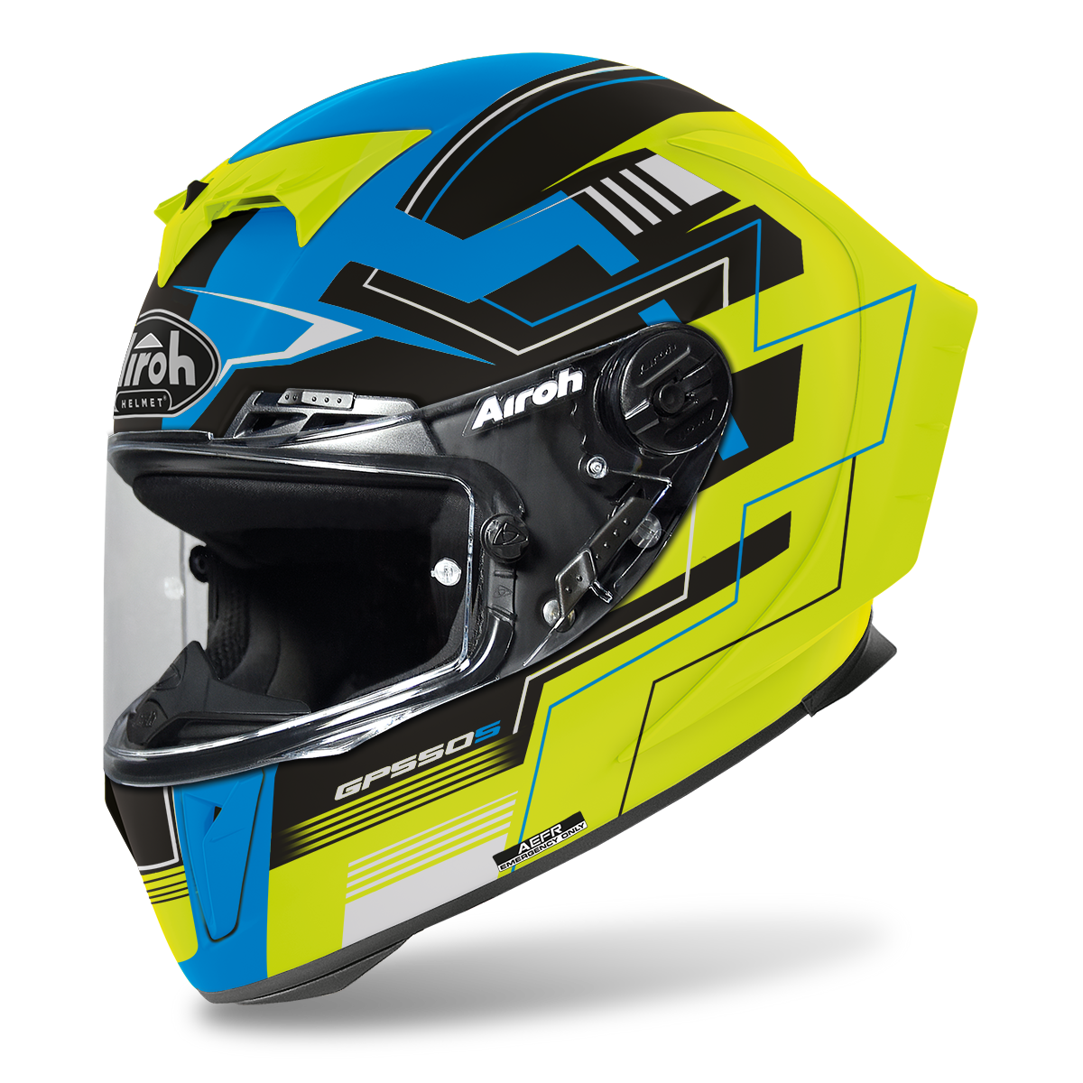 Airoh GP 550 S Challenge blå/gul matt