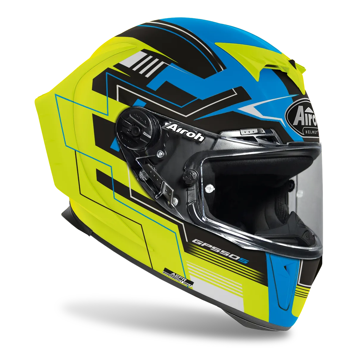 Airoh GP 550 S Challenge blå/gul matt