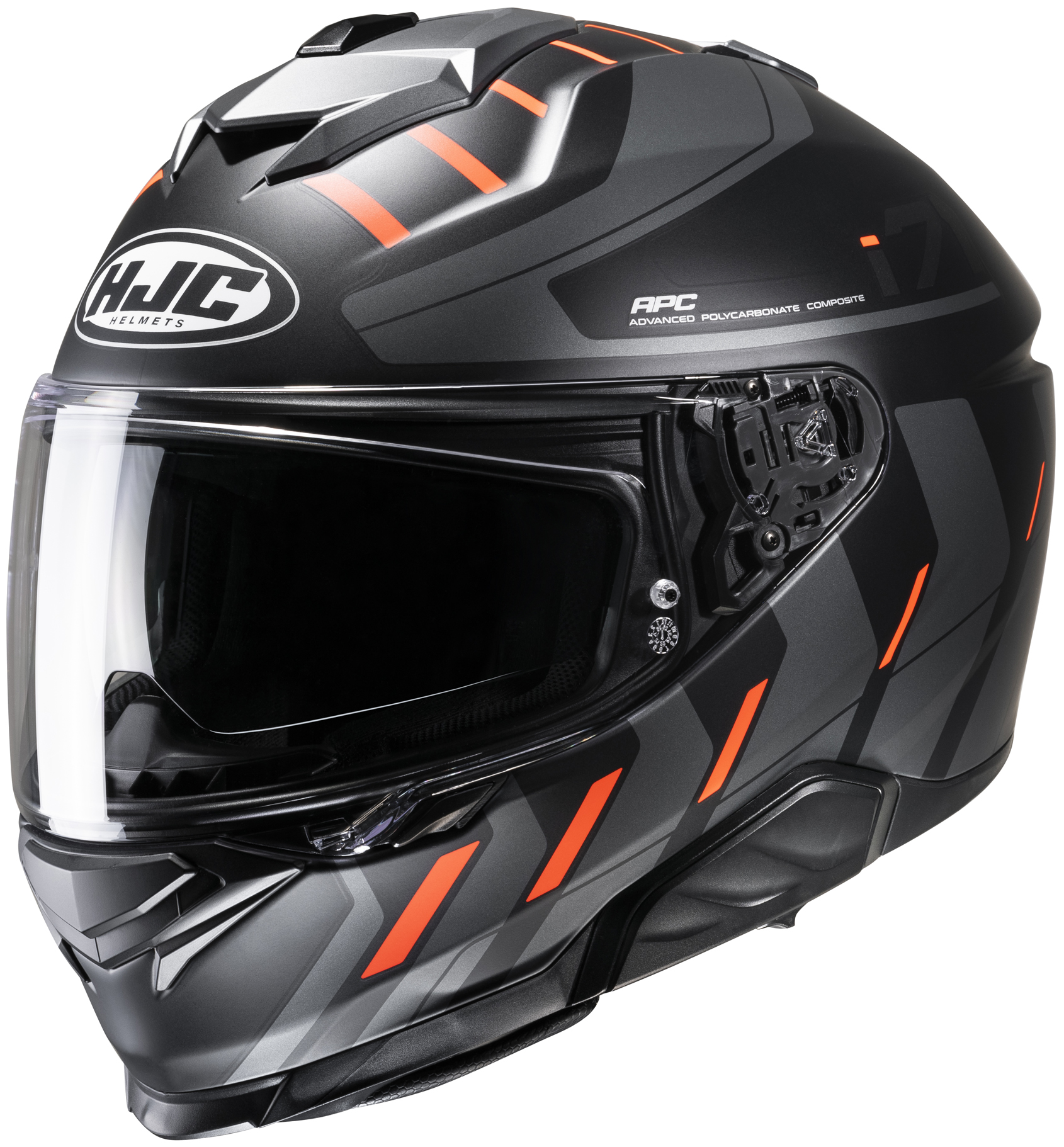 HJC Hjälm i71 Simo Svart/Grå/Fluo Orange MC6H