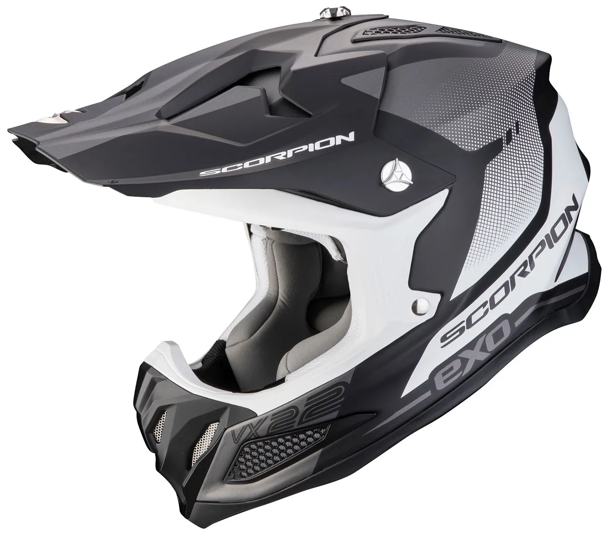 SCORPION MX Hjälm VX-22 AIR Attis matt svart/silver