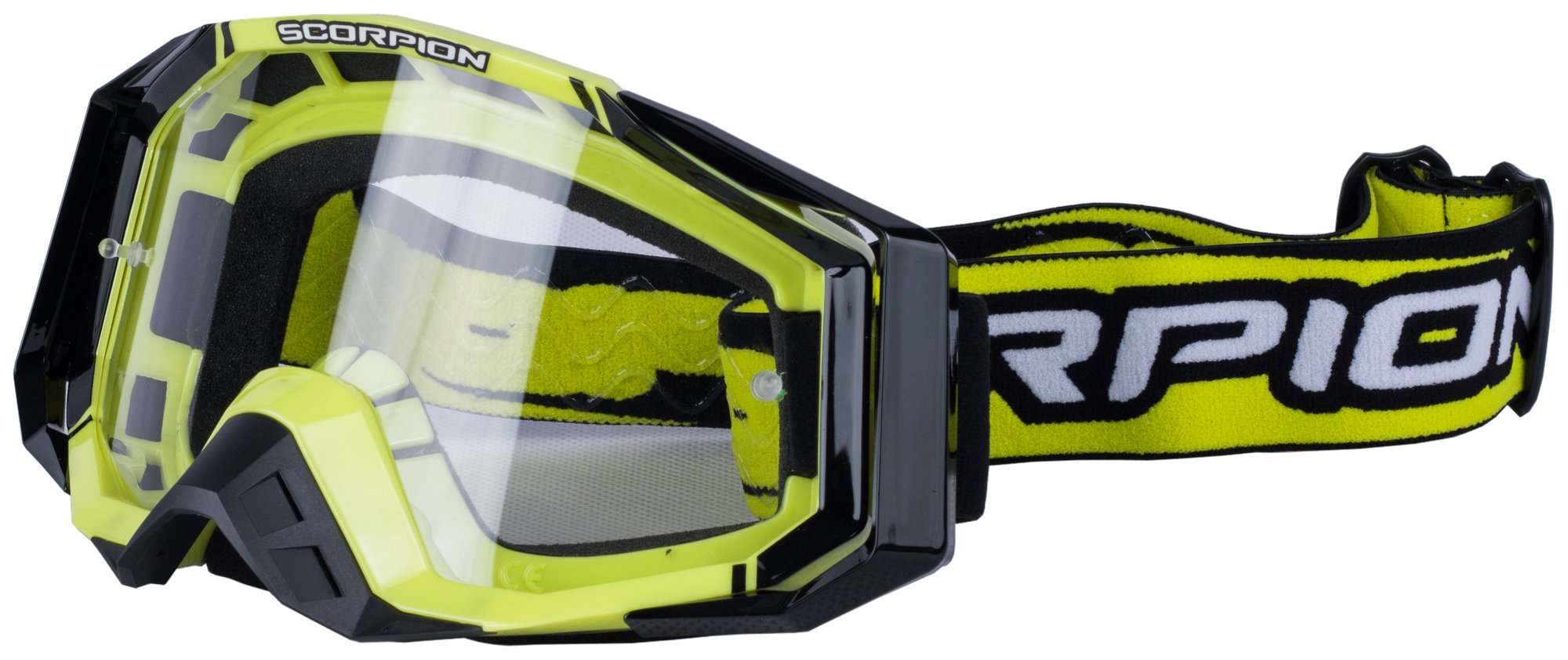 SCORPION Goggle svart/gul antifog klar