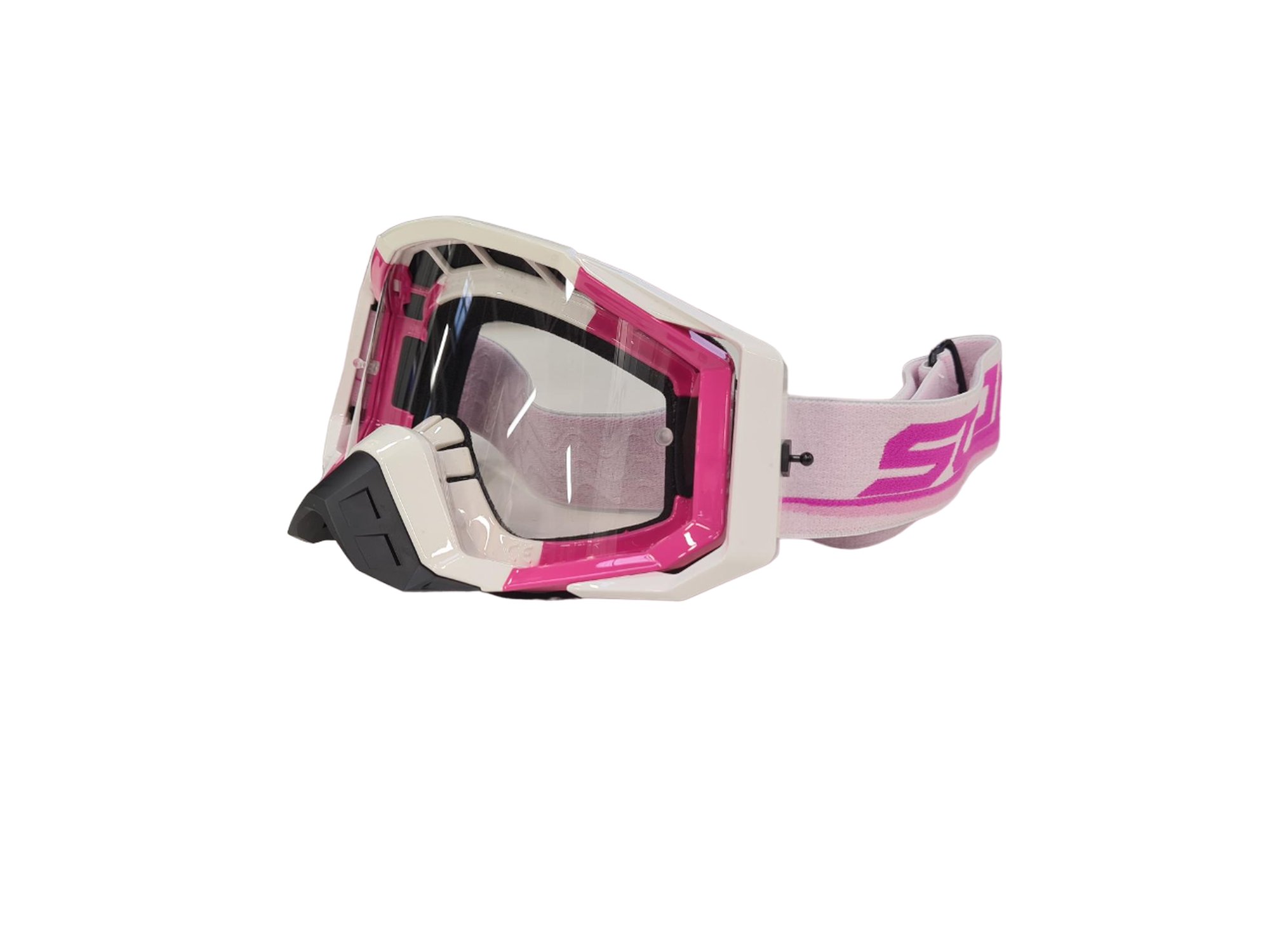 SCORPION Goggle vit/rosa antifog klar