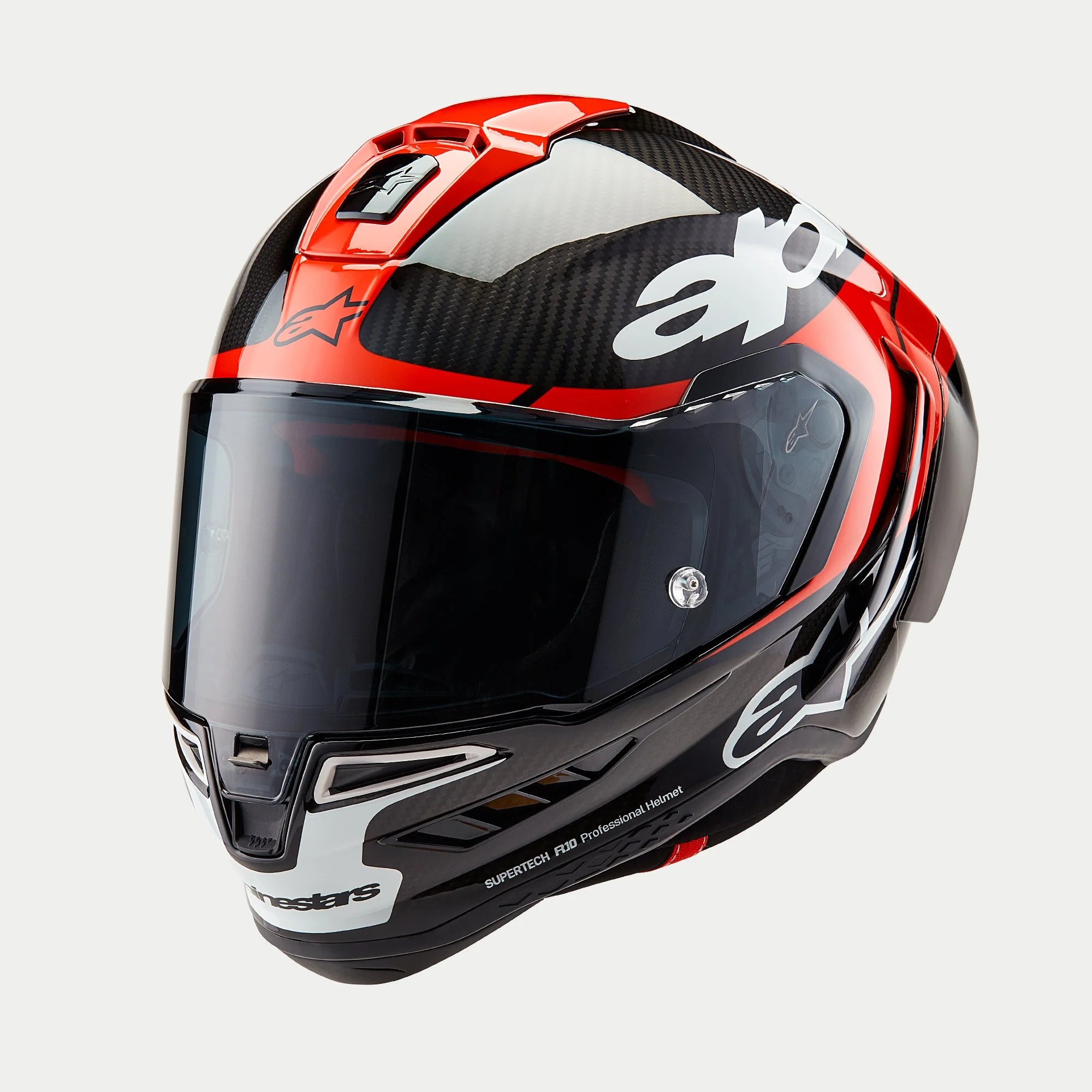 Alpinestars Hjälm Supertech R10 Element Svart/Carb/Fluo Röd/Vit