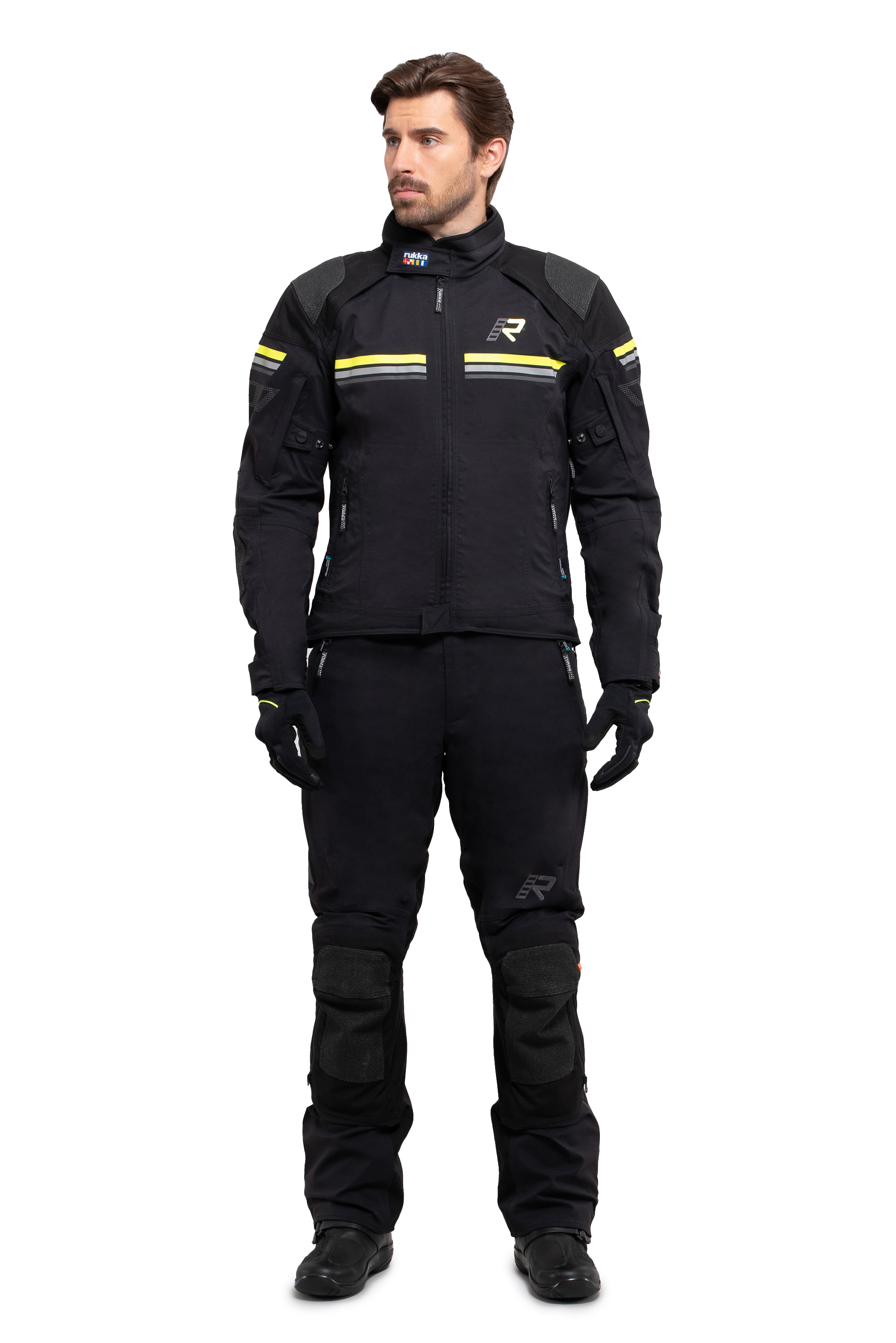 RUKKA ARMATOU-R Jacka Svart/Gul