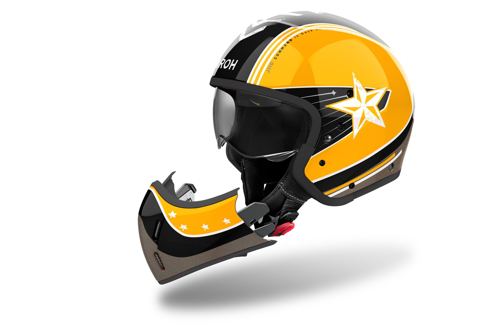 Airoh Hjälm J 110 Command Yellow Gloss