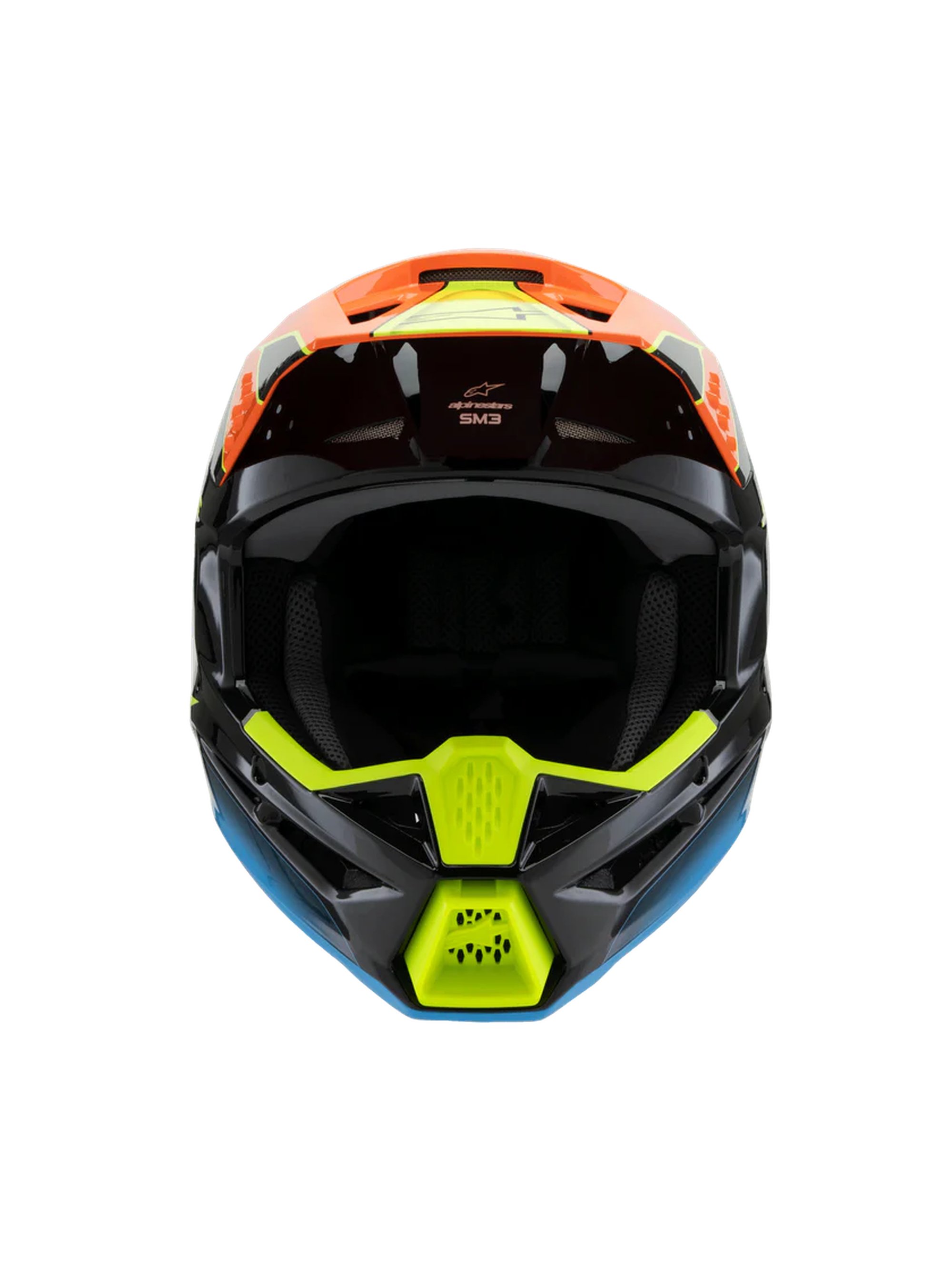 Alpinestars Hjälm SM3 Youth Fray Svart/Orange/Gul Fluo 