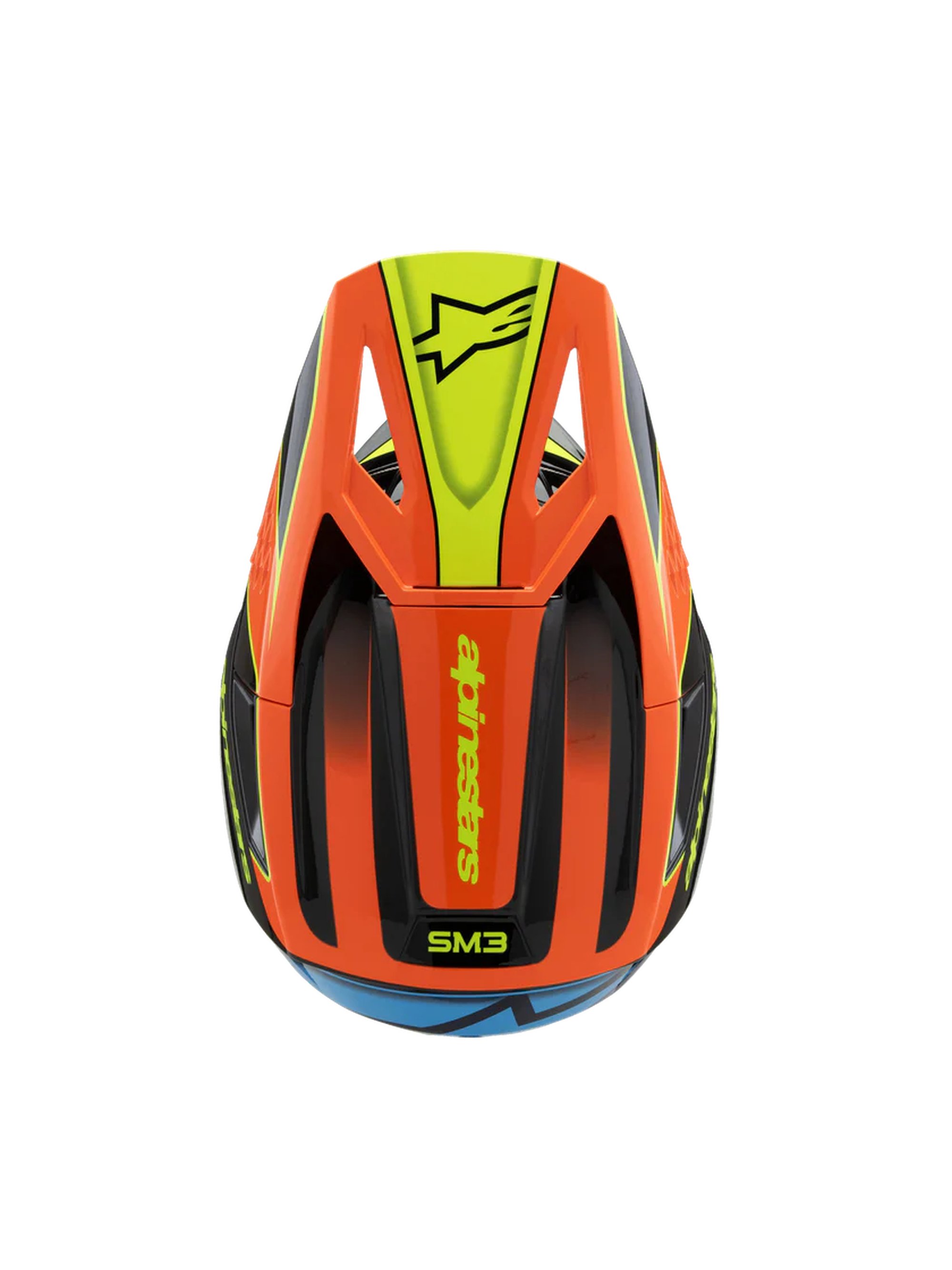 Alpinestars Hjälm SM3 Youth Fray Svart/Orange/Gul Fluo 