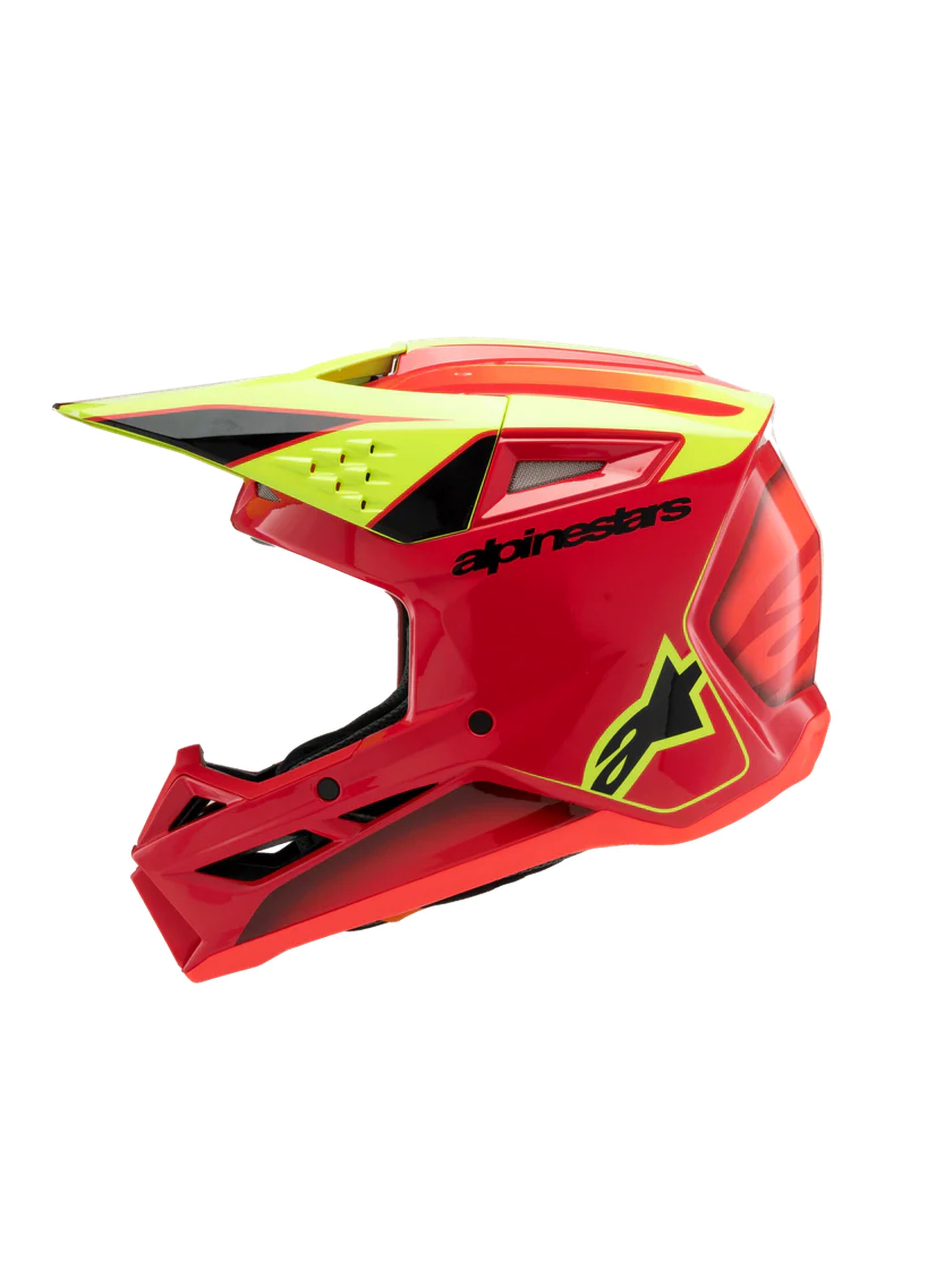 Alpinestars Hjälm SM3 Youth Fray Röd/Gul Fluo/Svart 