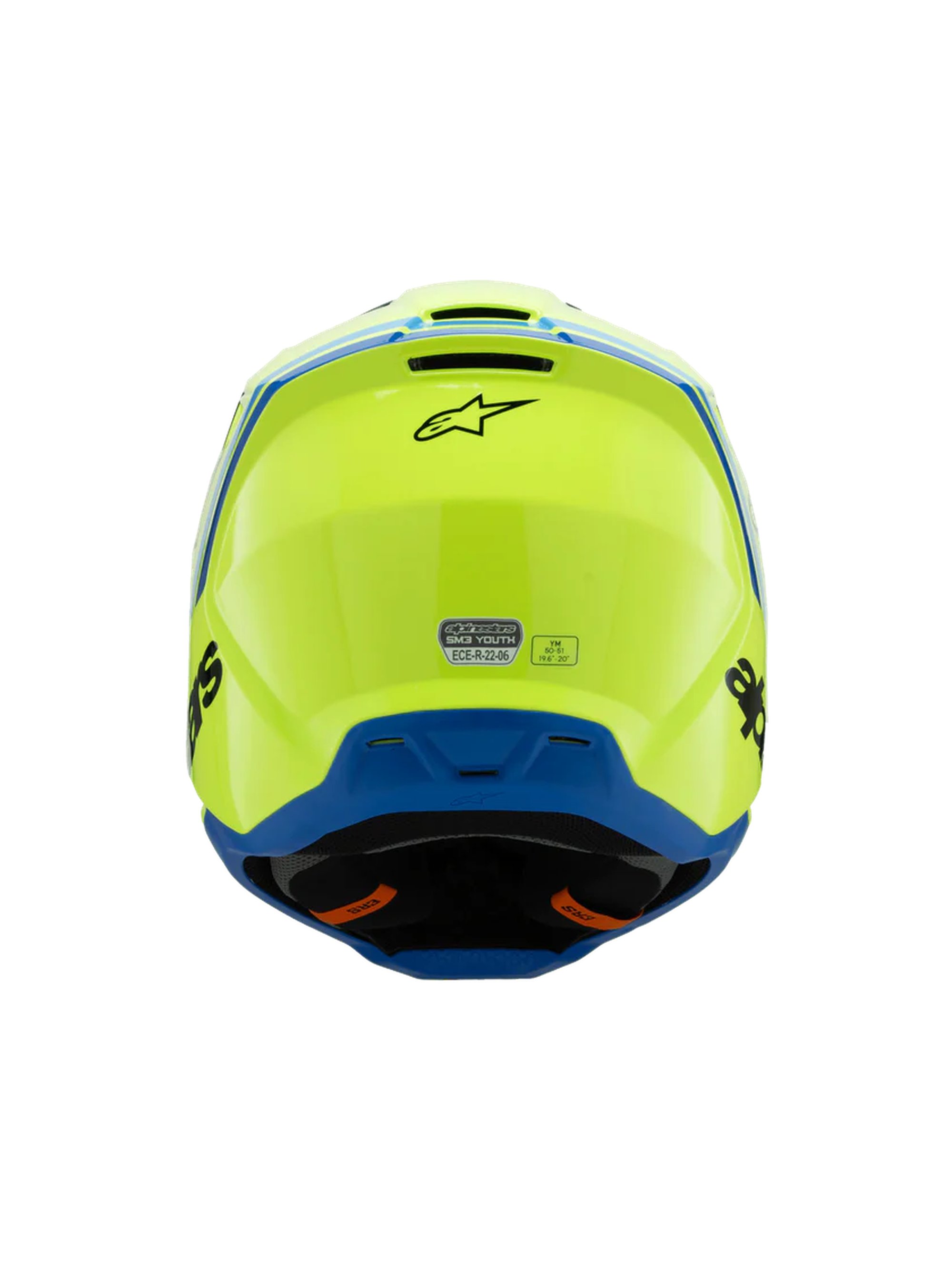 Alpinestars Hjälm SM3 Youth Radium Gul Fluo/Svart/Blå 