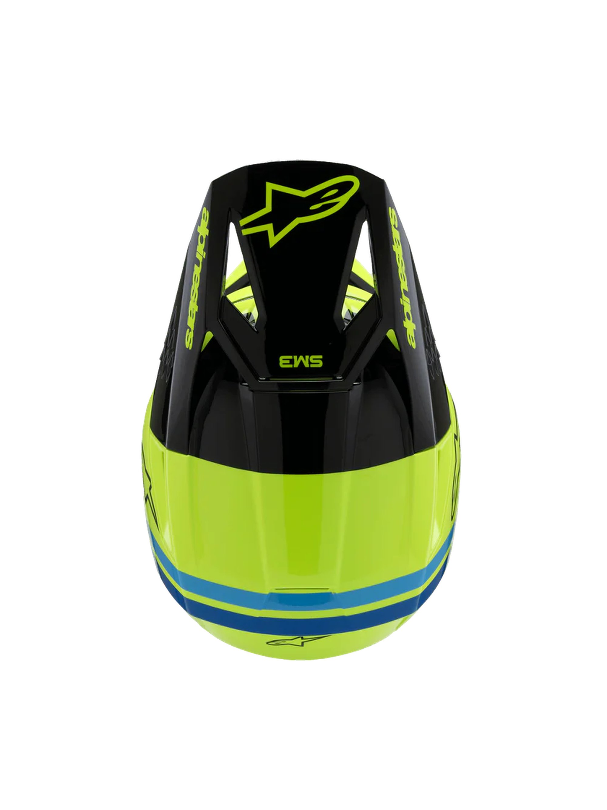 Alpinestars Hjälm SM3 Youth Radium Gul Fluo/Svart/Blå 