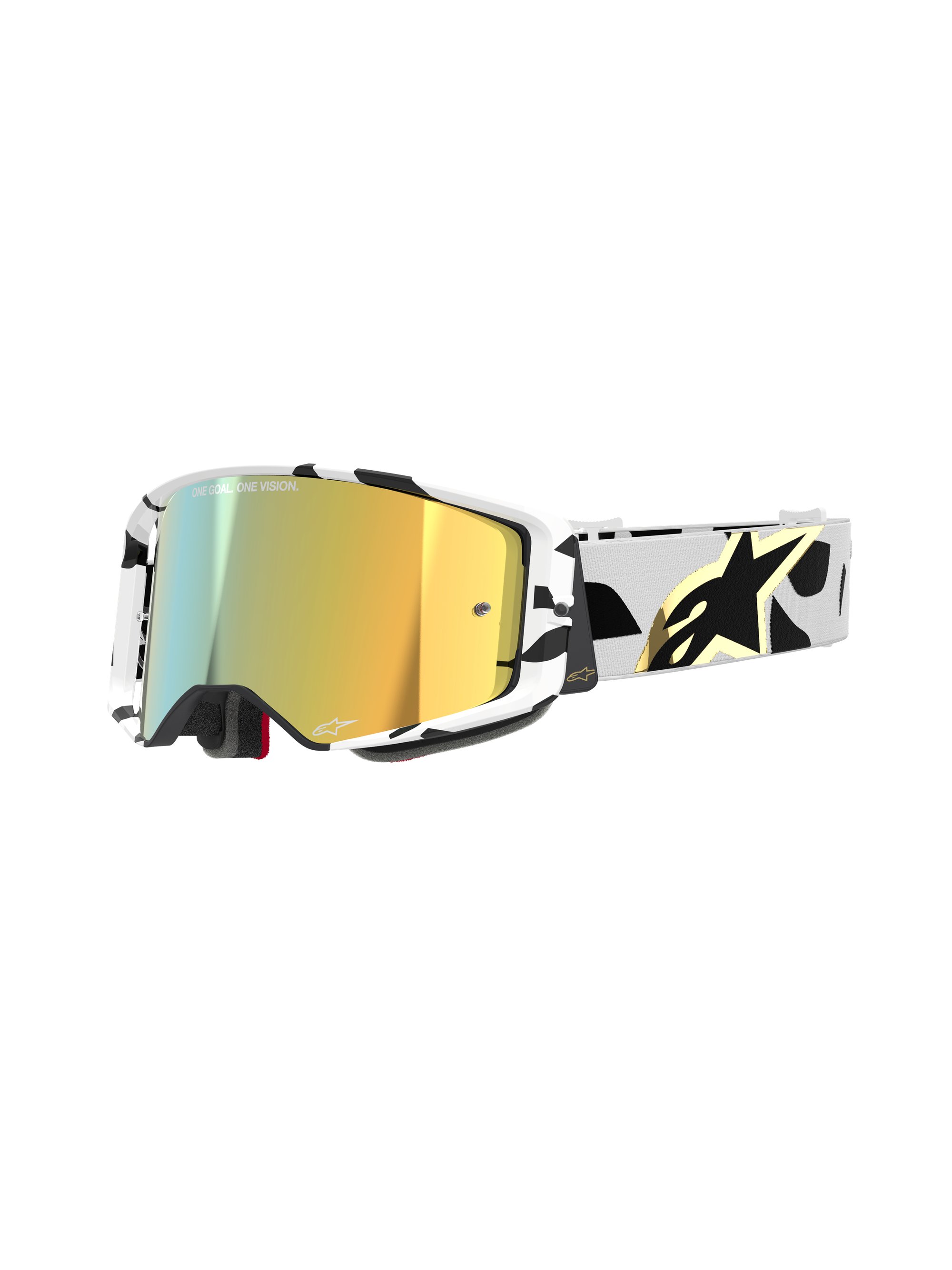 Alpinestars Goggle Supertech CORP Vit/Guld Spegel/Guld