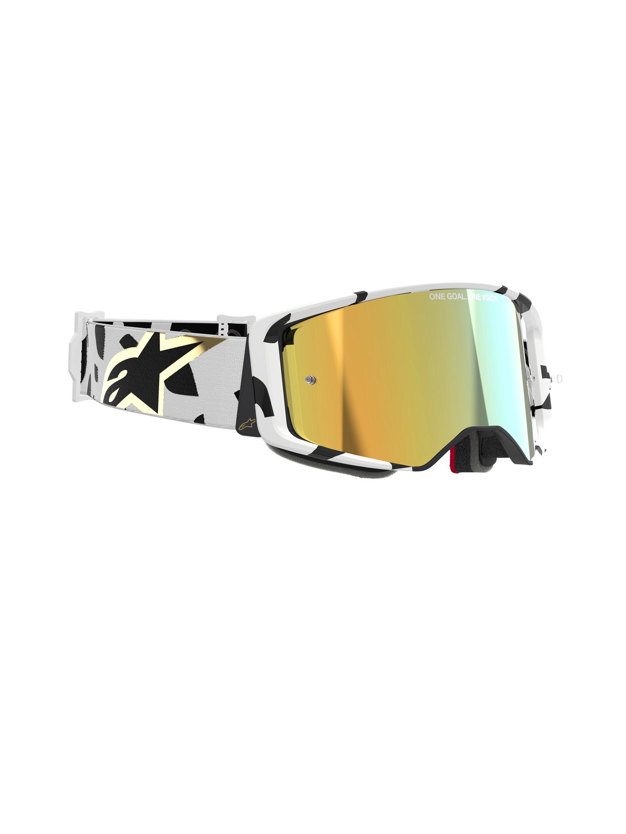 Alpinestars Goggle Supertech CORP Vit/Guld Spegel/Guld