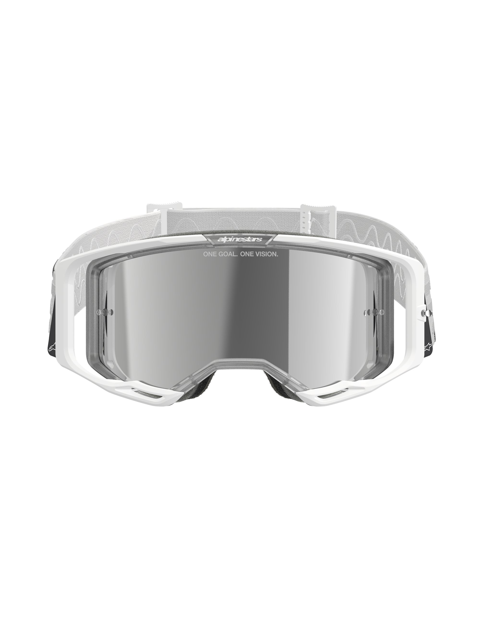 Alpinestars Goggle Vision 8 CORP Vit/Spegel Silver