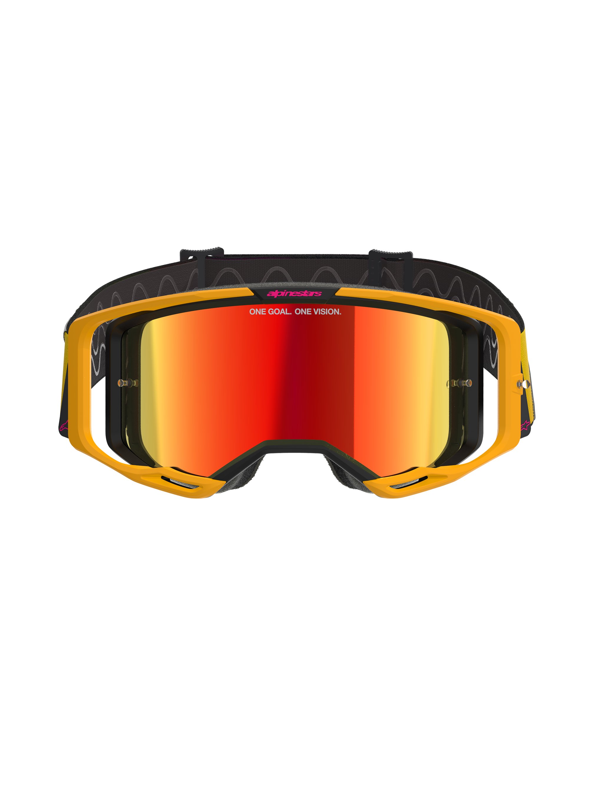 Alpinestars Goggle Vision 8 CORP Gul/Rosa Spegel/Röd