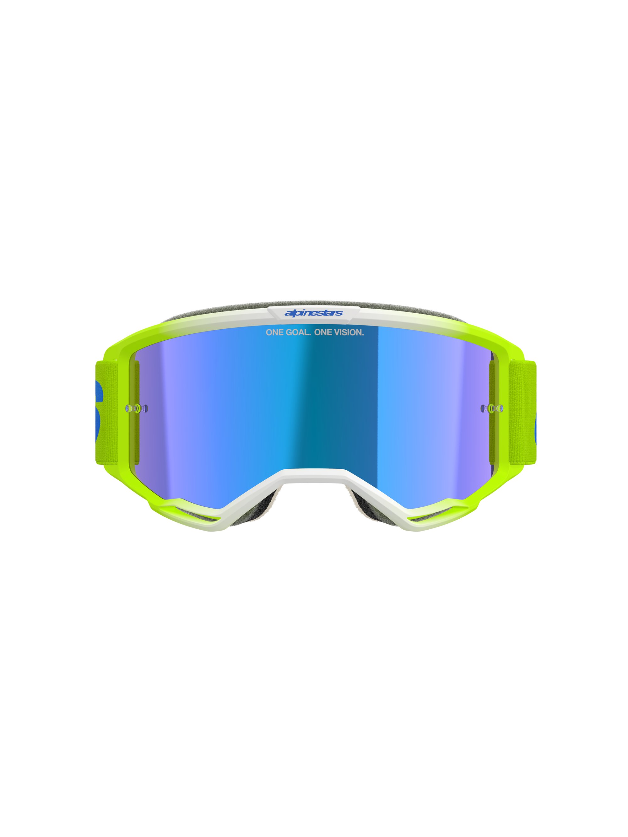 Alpinestars Goggle Vision 5 BLAZE Fluo Gul/Blå Spegel/Blå