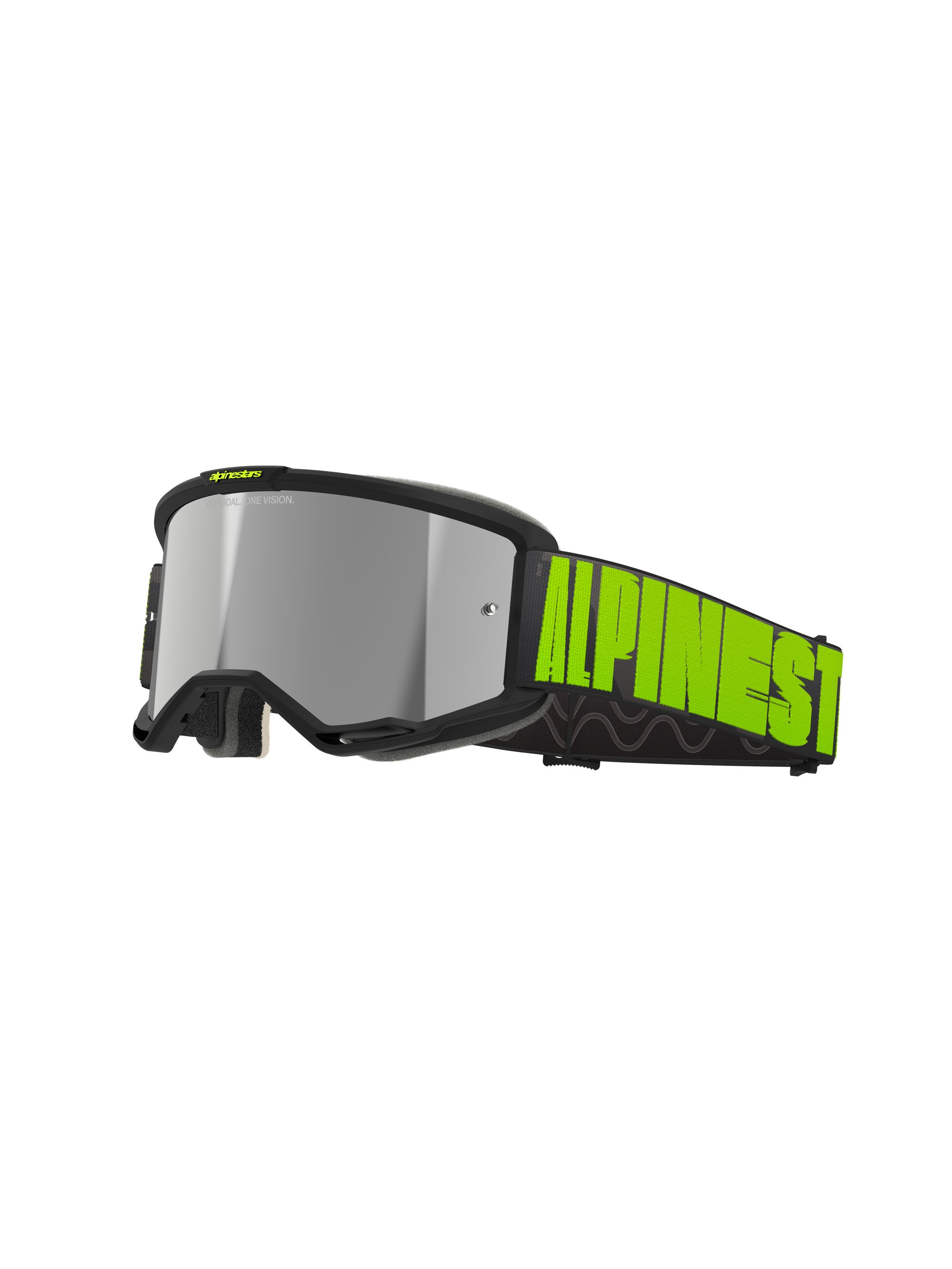 Alpinestars Goggle Vision 5 HOLLOW Grå/Gul Fluo/Spegel Silver