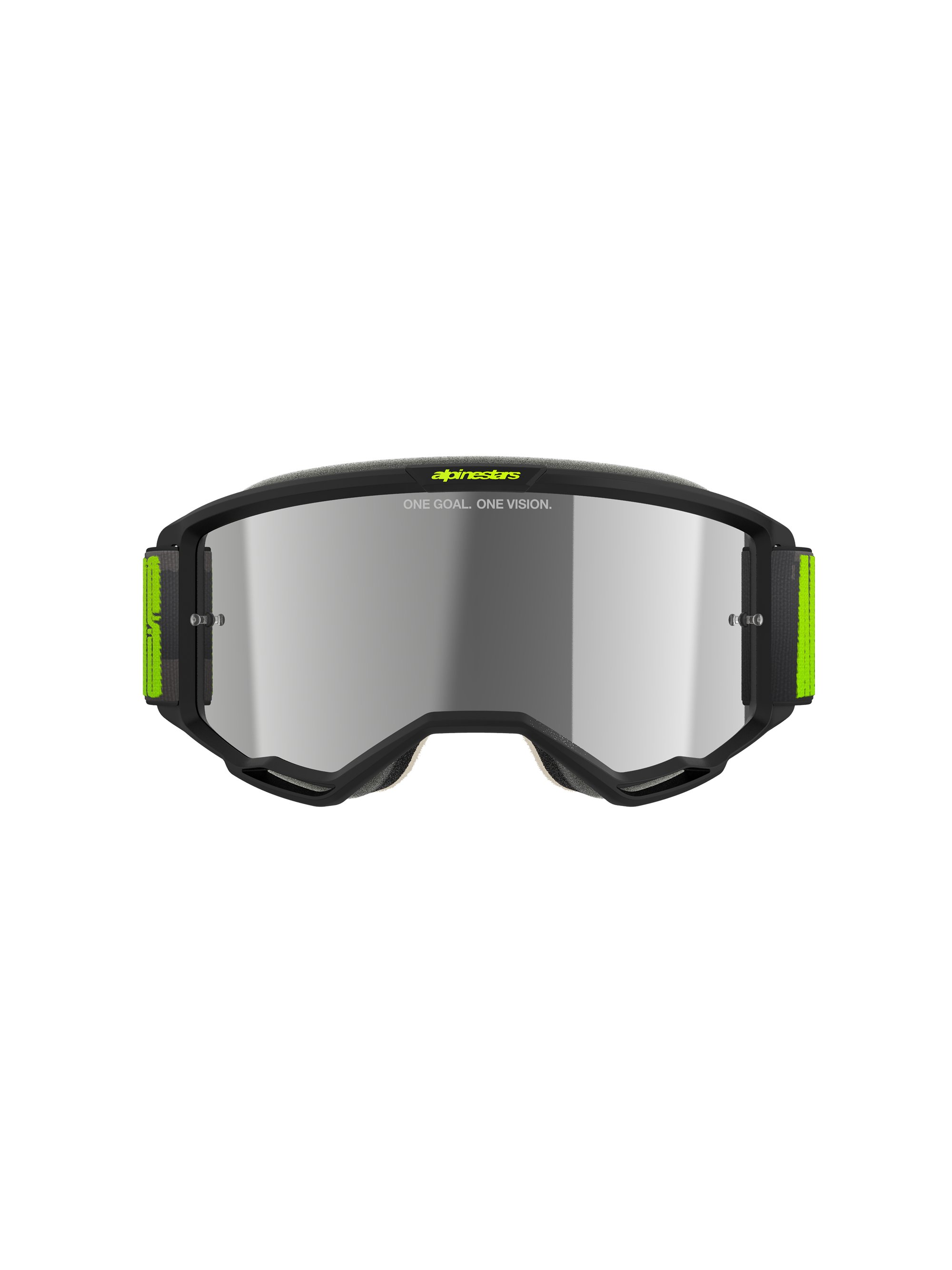 Alpinestars Goggle Vision 5 HOLLOW Grå/Gul Fluo/Spegel Silver