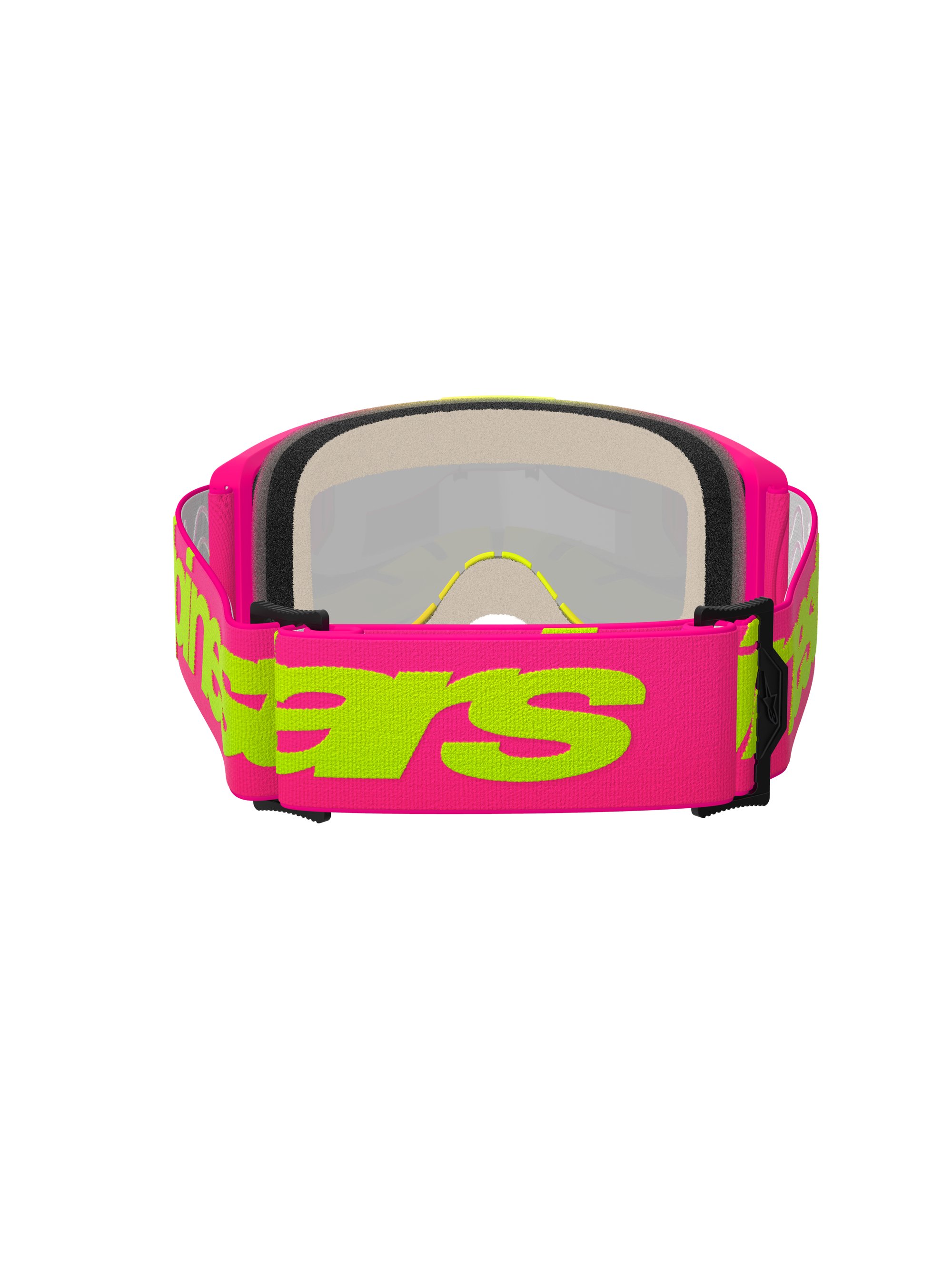 Alpinestars Goggle Vision 5 WORDMARK Rosa/Fluo Gul/Spegel Röd