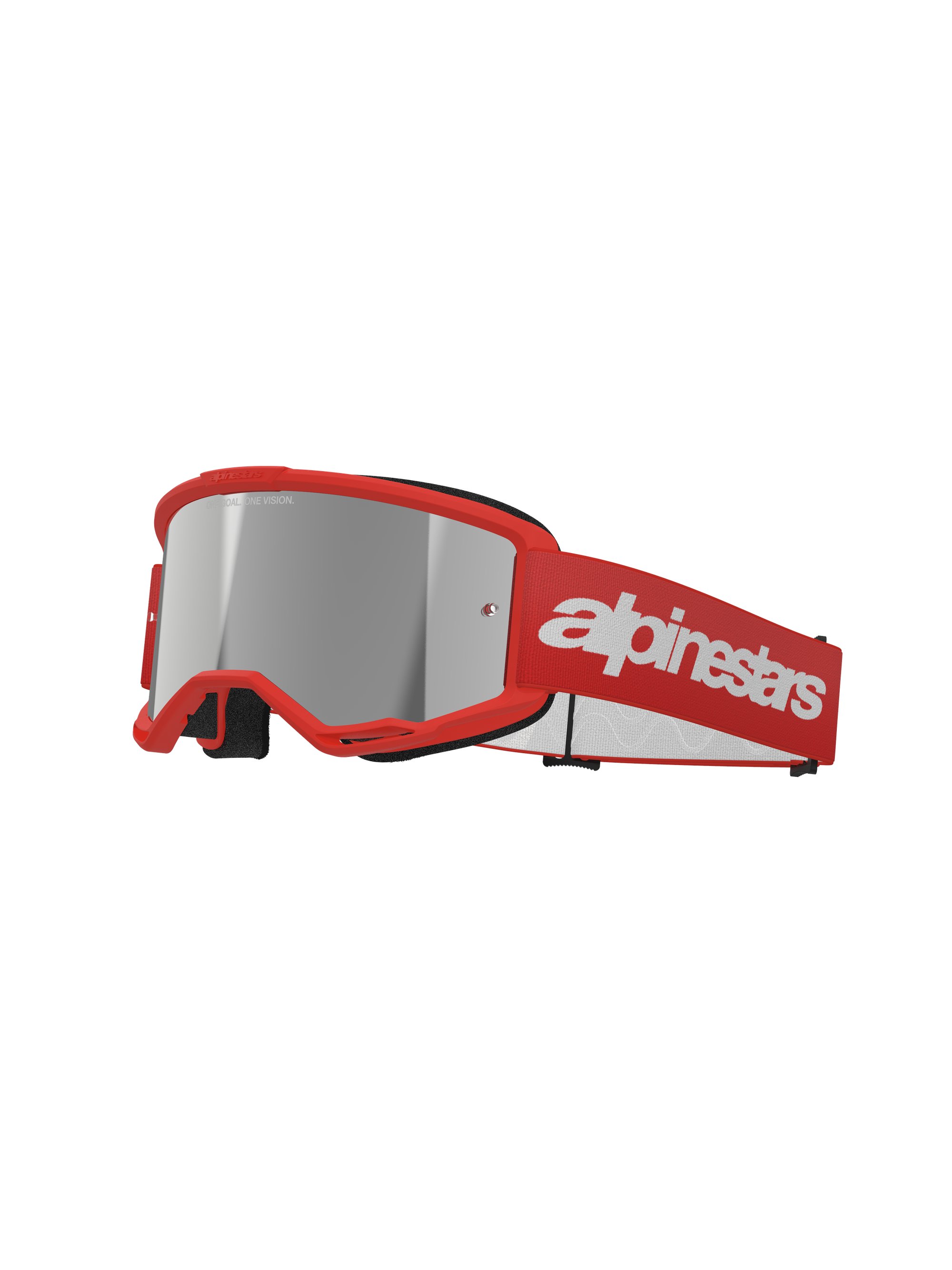 Alpinestars Goggle Vision 3 WORDMARK Röd/Spegel Silver