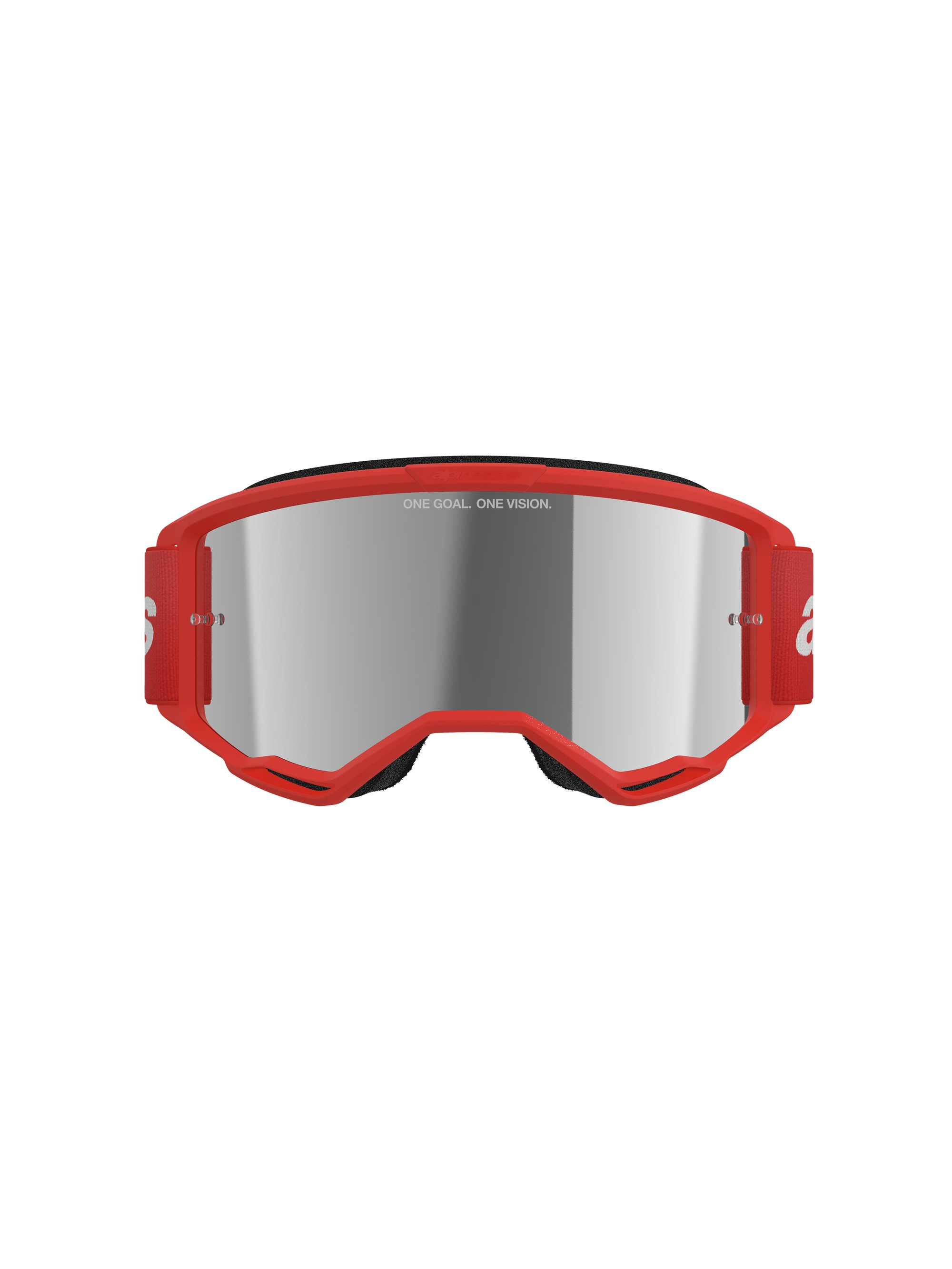 Alpinestars Goggle Vision 3 WORDMARK Röd/Spegel Silver