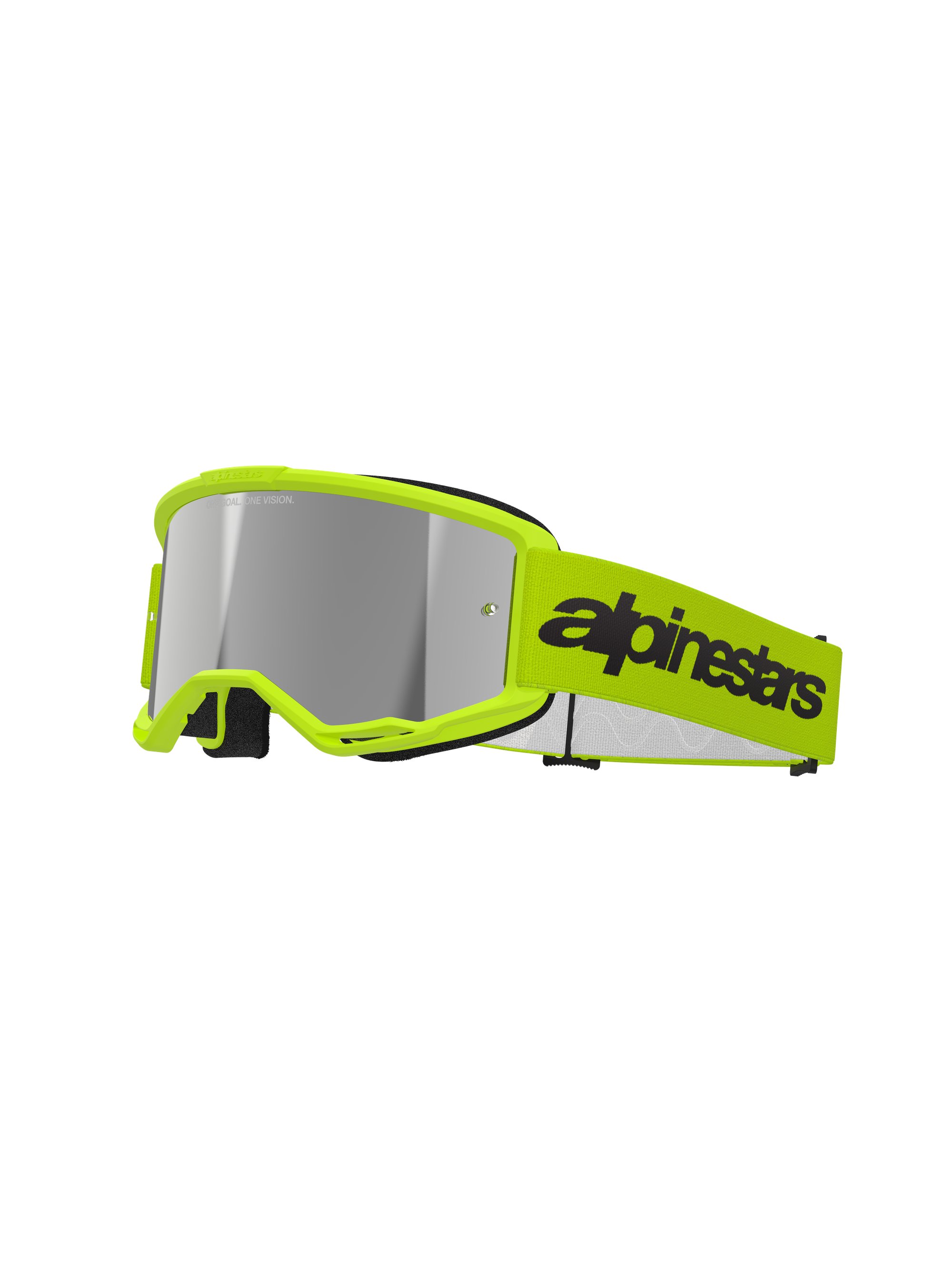 Alpinestars Goggle Vision 3 WORDMARK Gul Fluo/Spegel Silver