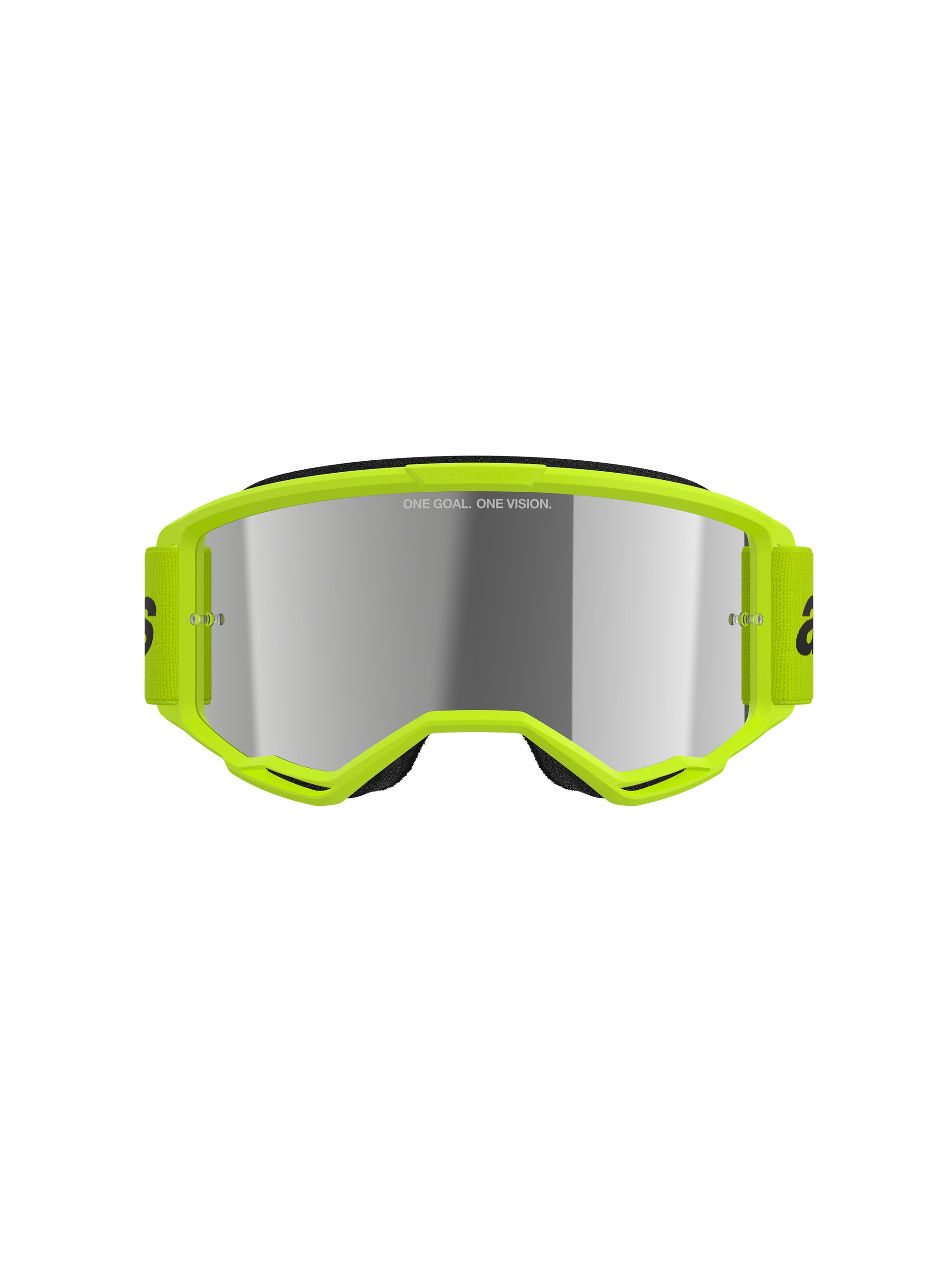 Alpinestars Goggle Vision 3 WORDMARK Gul Fluo/Spegel Silver
