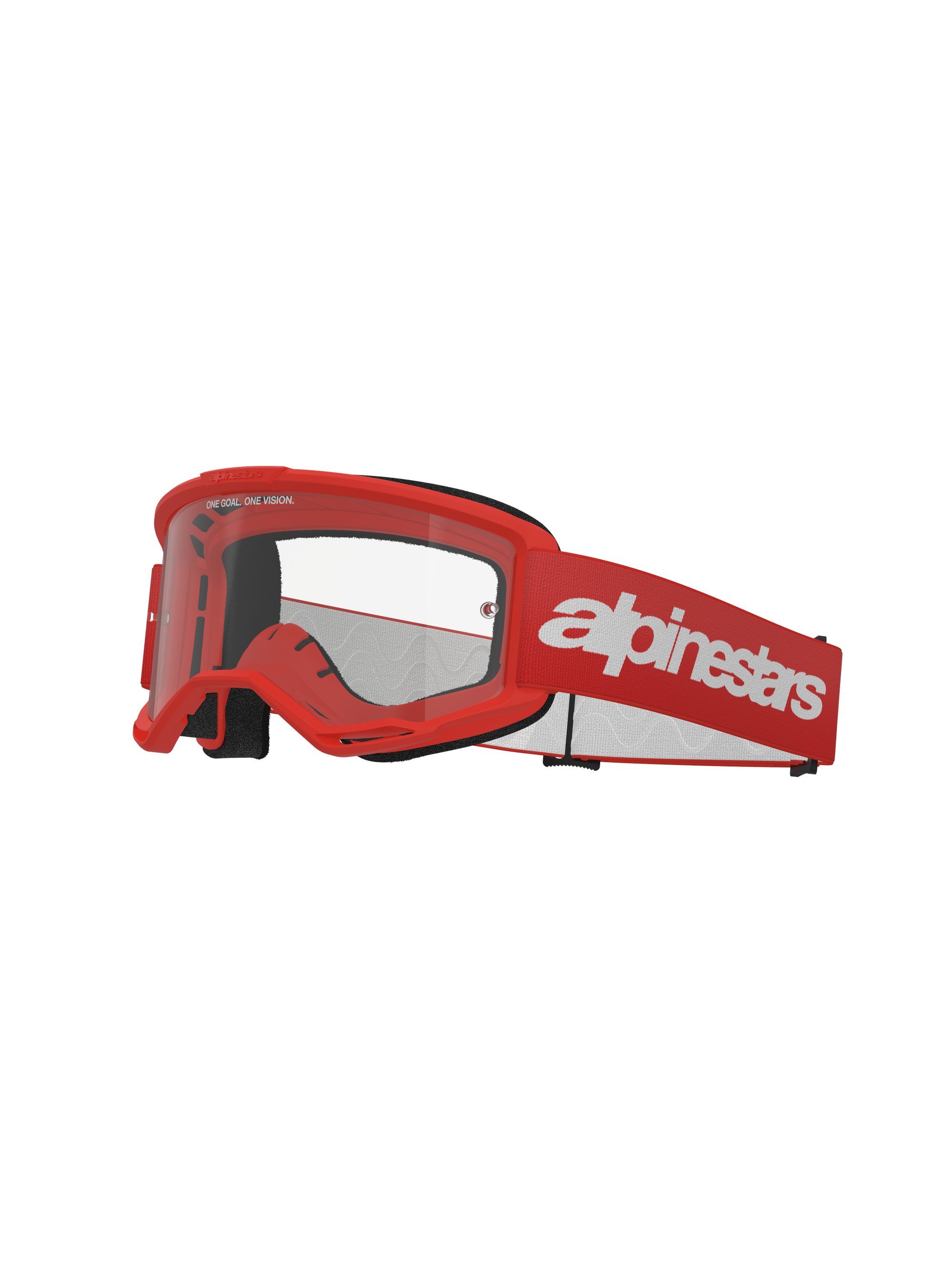 Alpinestars Goggle Vision 3 WORDMARK Röd/Klart