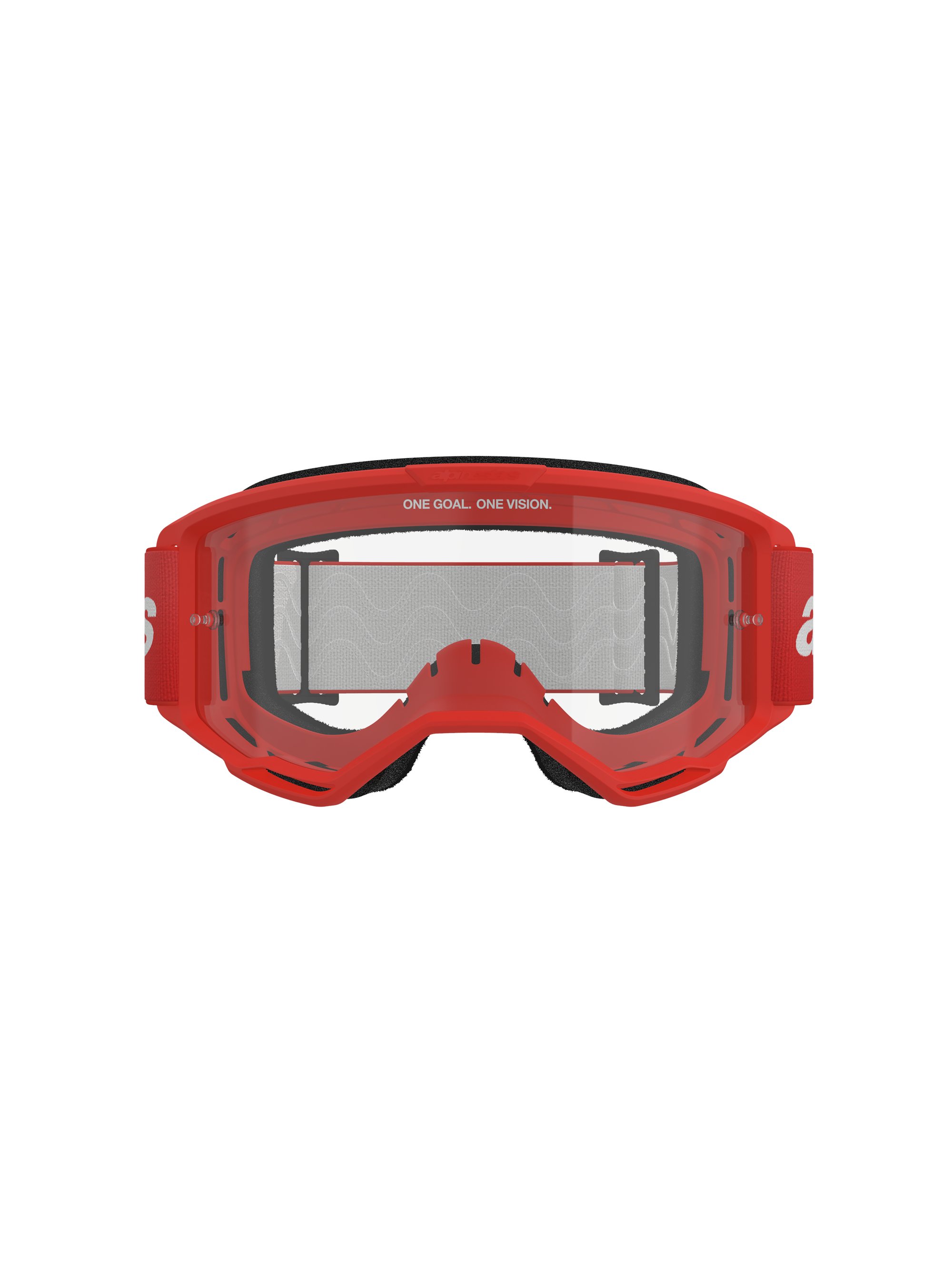 Alpinestars Goggle Vision 3 WORDMARK Röd/Klart