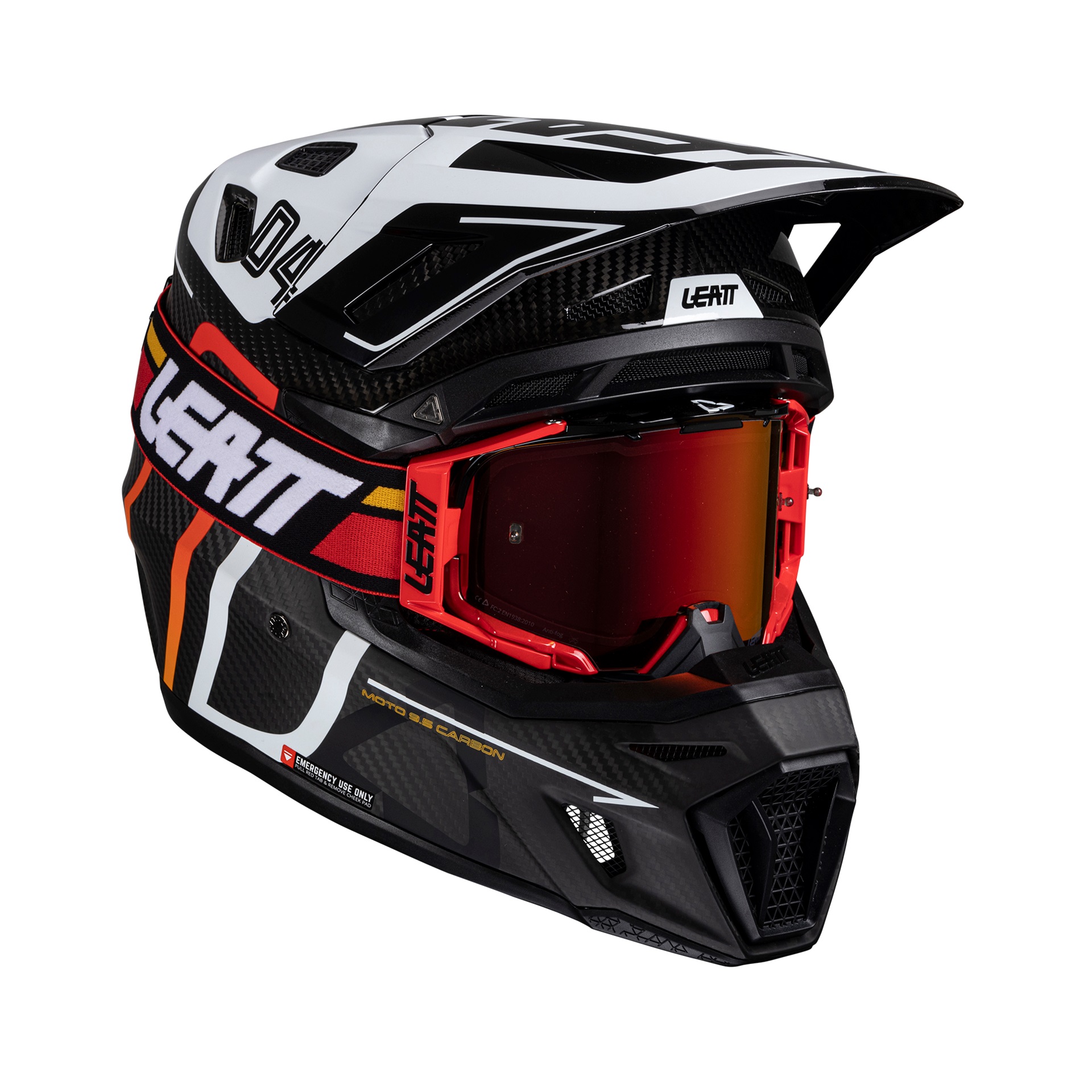 Leatt Helmet Kit Moto 9.5 Carbon/White V25
