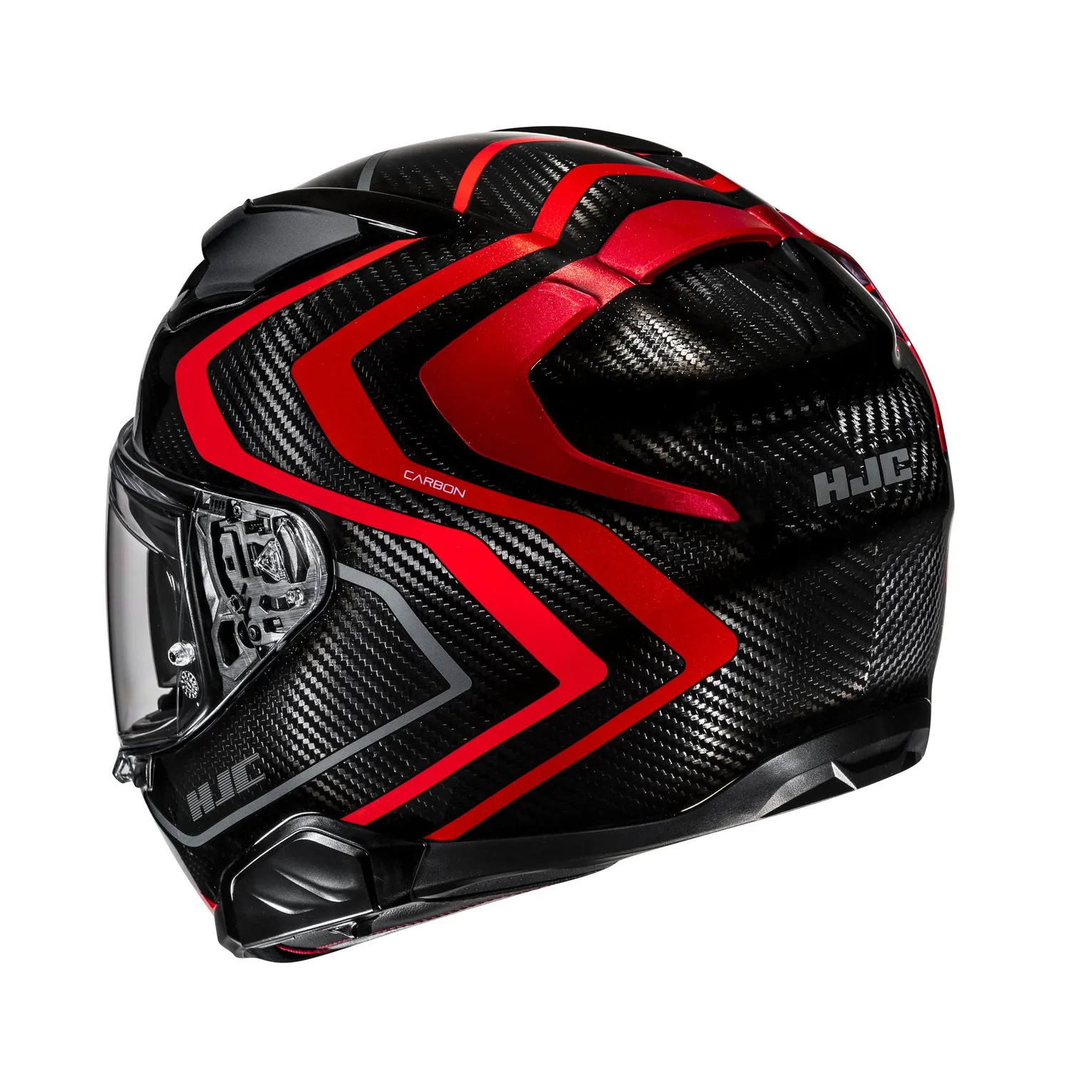 HJC Hjälm F71 Carbon Nevio Svart/Röd MC1