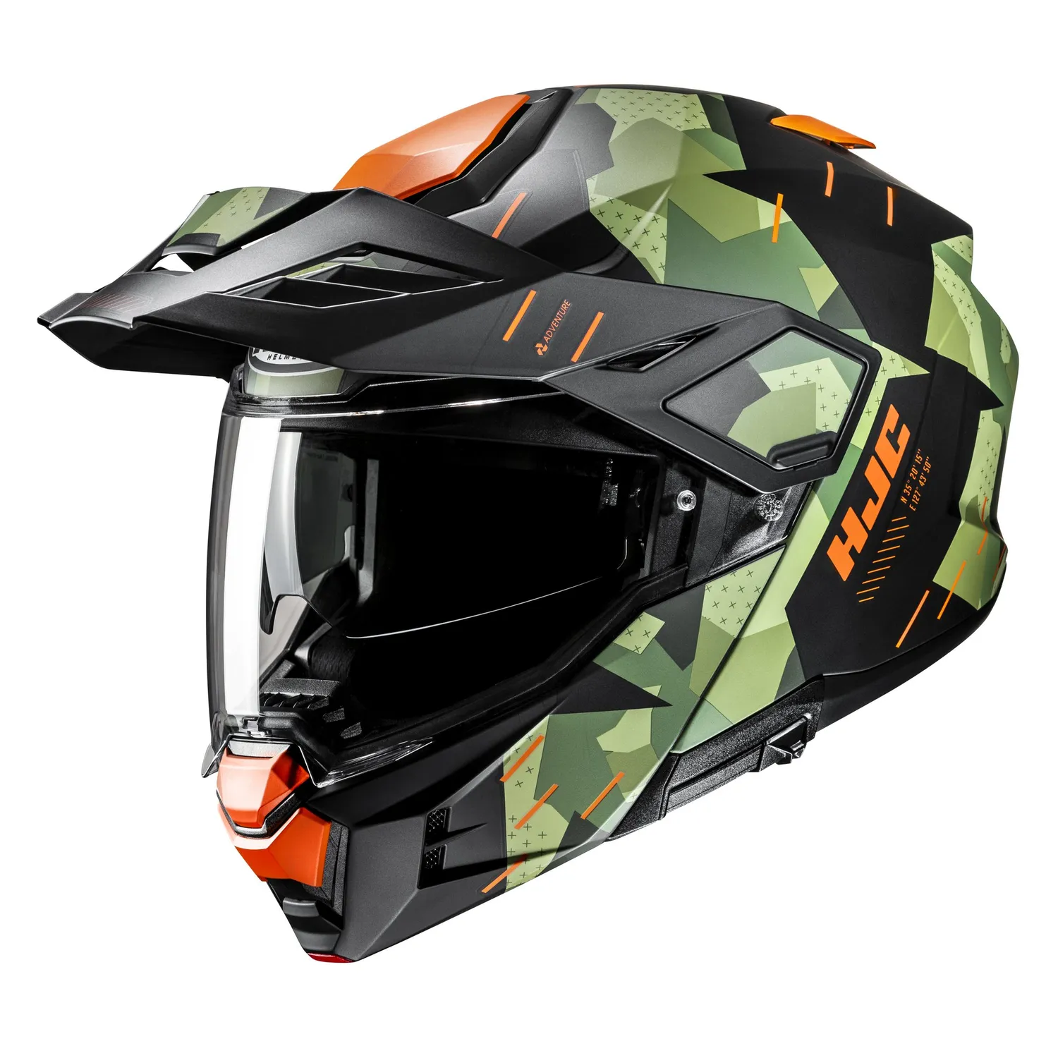 HJC Hjälm i80 Roki Svart/Grön/Orange MC47SF