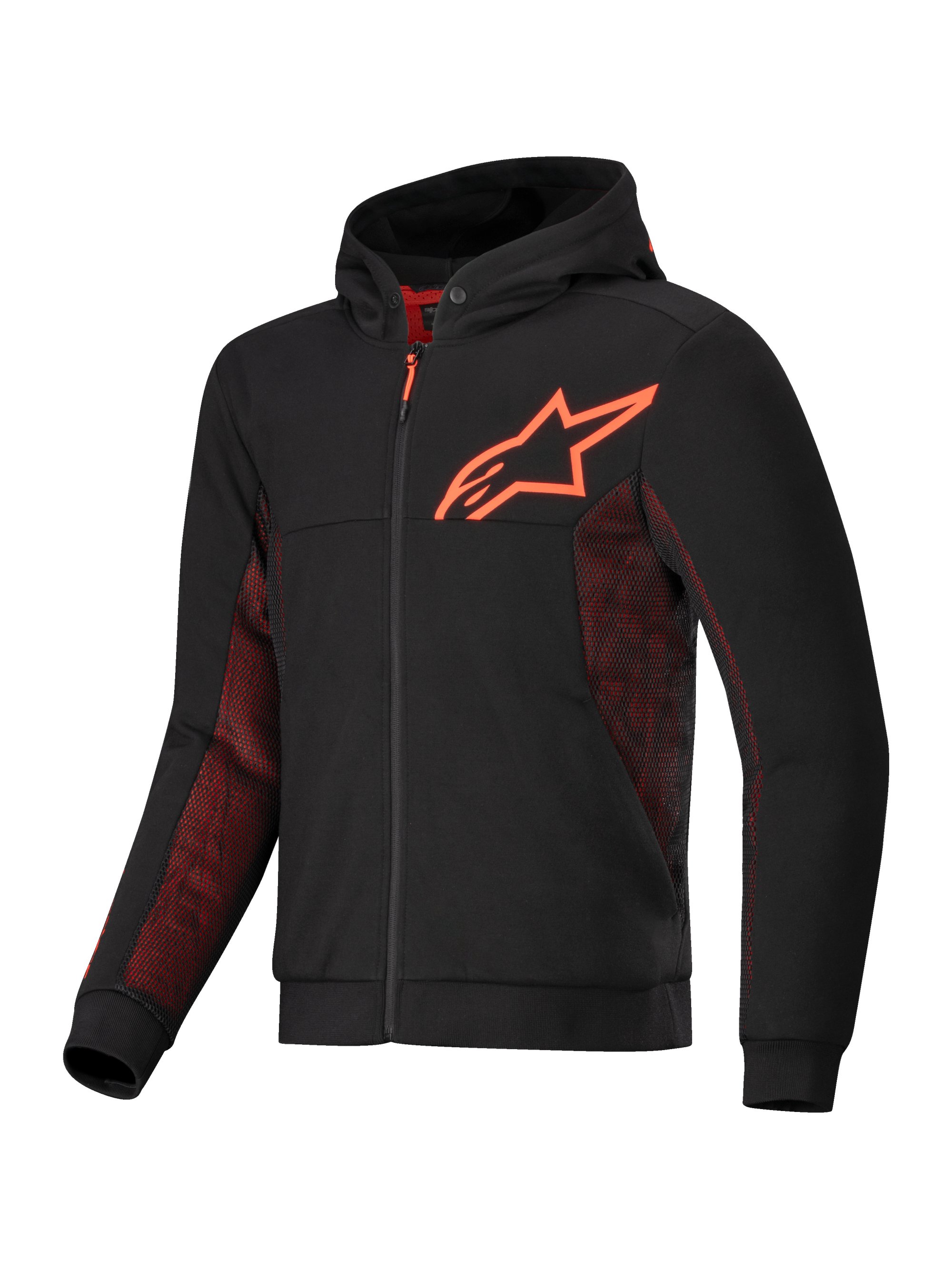 Alpinestars Hoodie Chrome Air Svart/Röd Fluo