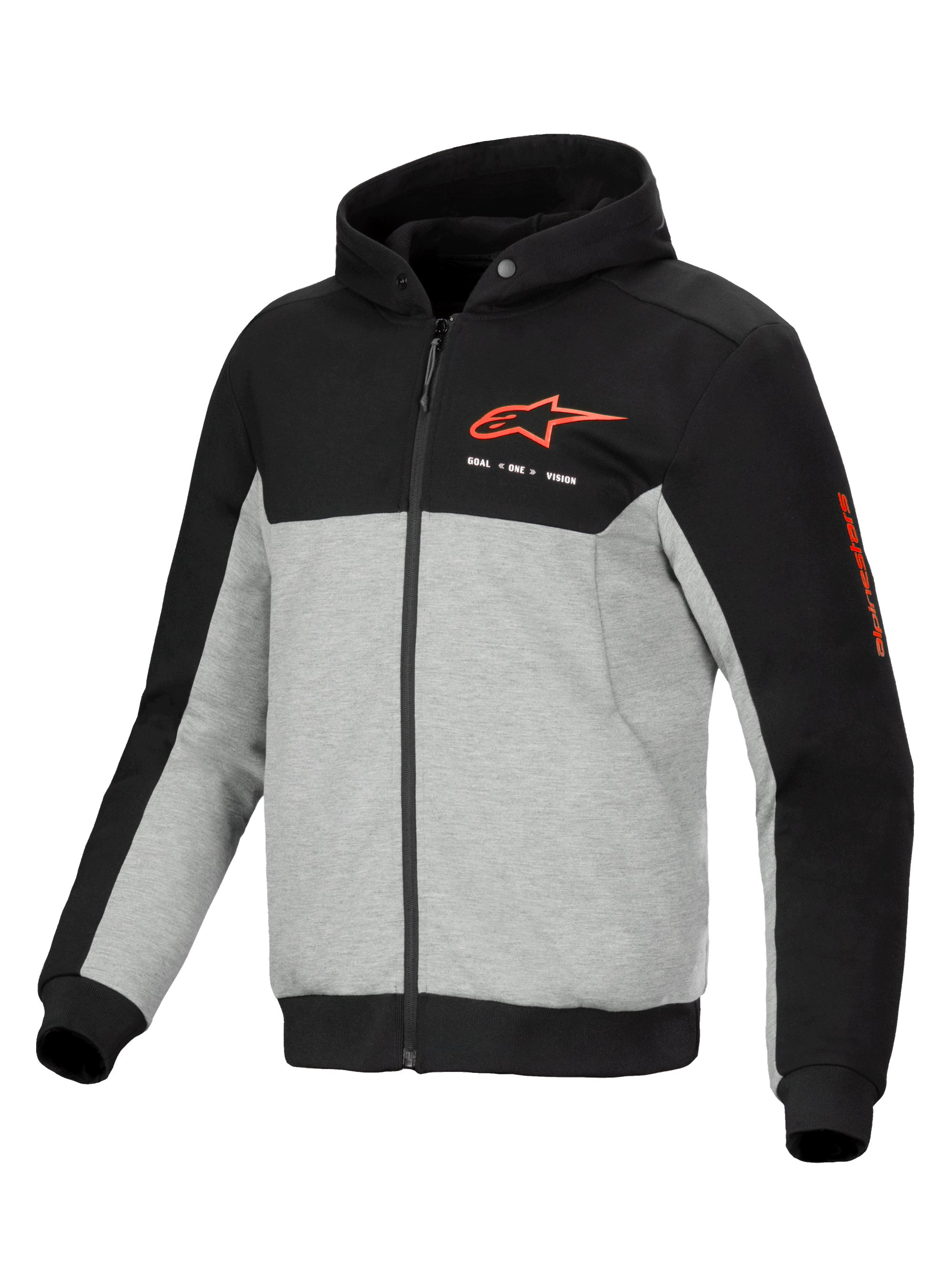 Alpinestars Hoodie Chrome v2 Grå/Svart/Röd
