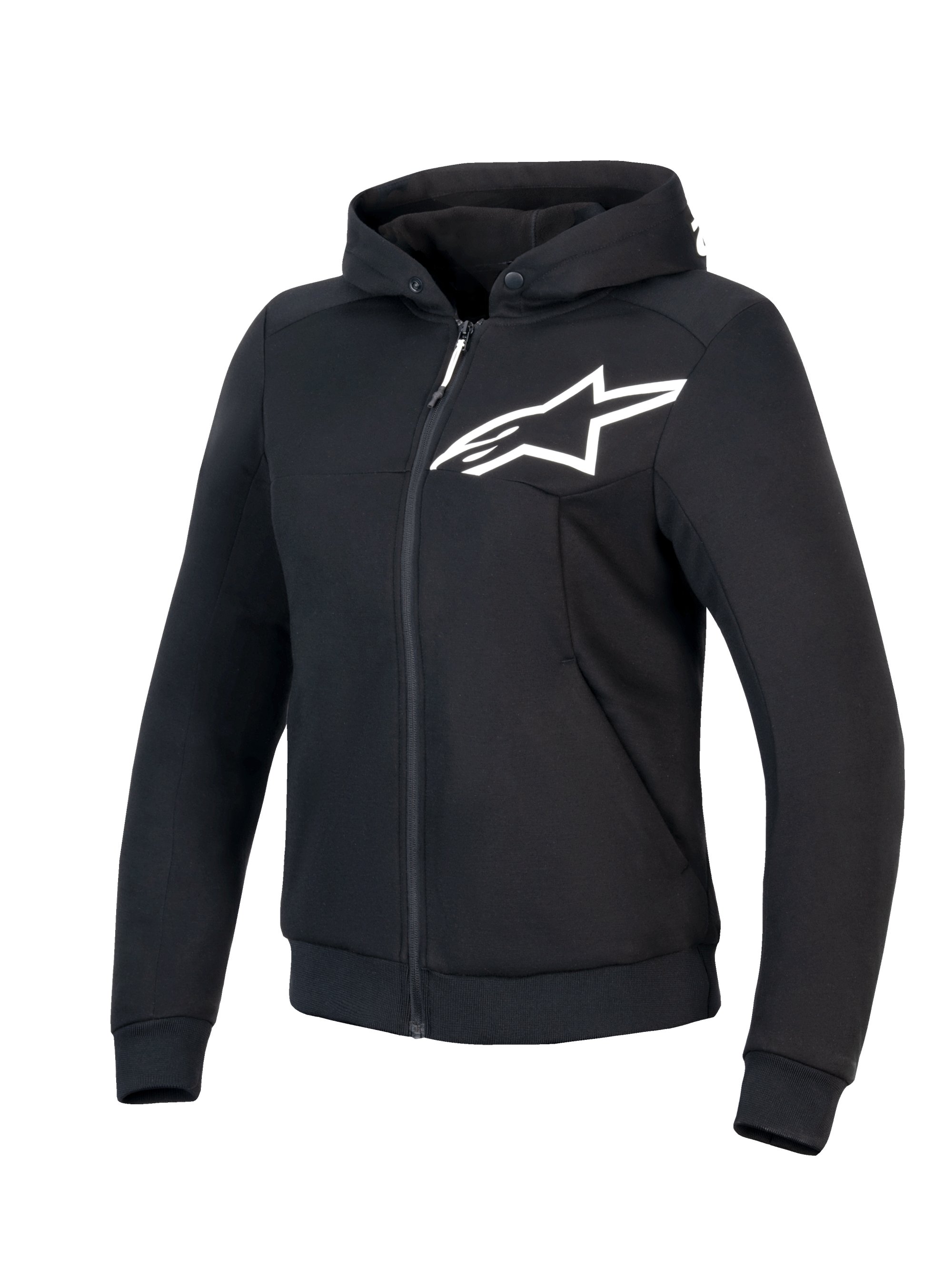 Alpinestars Hoodie Dam Chrome v2 Svart/Vit