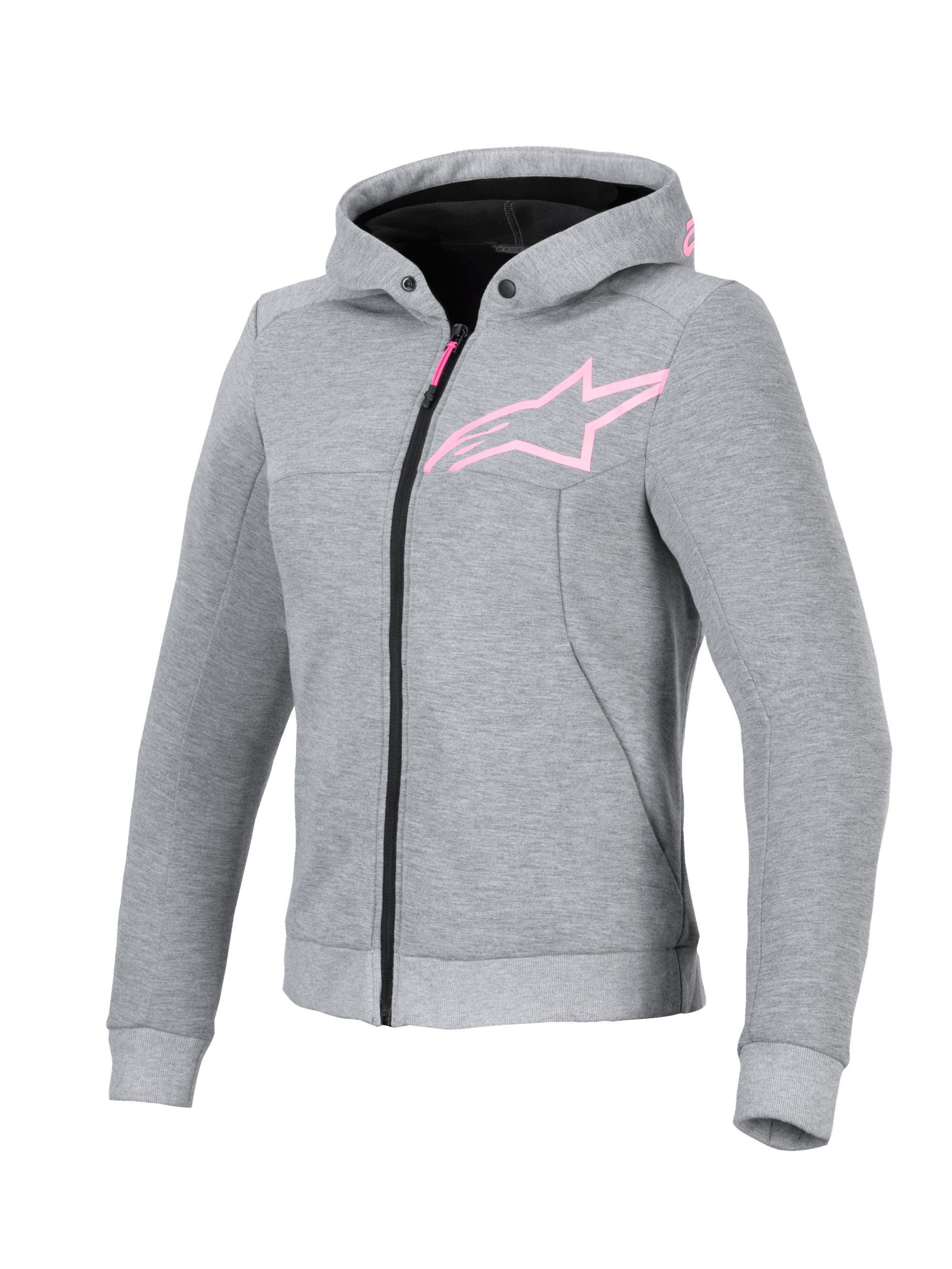 Alpinestars Hoodie Dam Chrome v2 Grå/Rosa