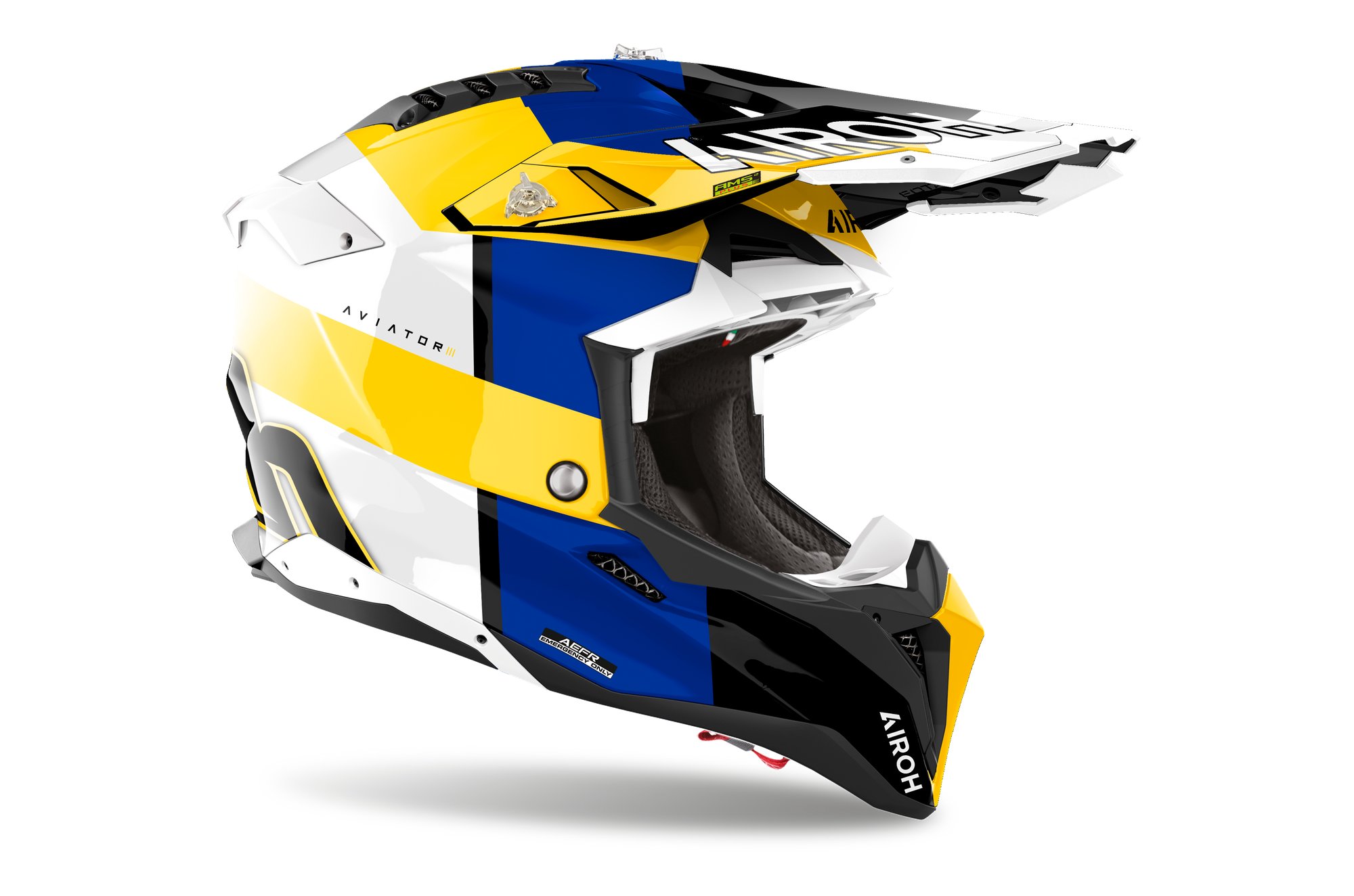 Airoh Hjälm Aviator 3 Monarch Blå/Gul glansig