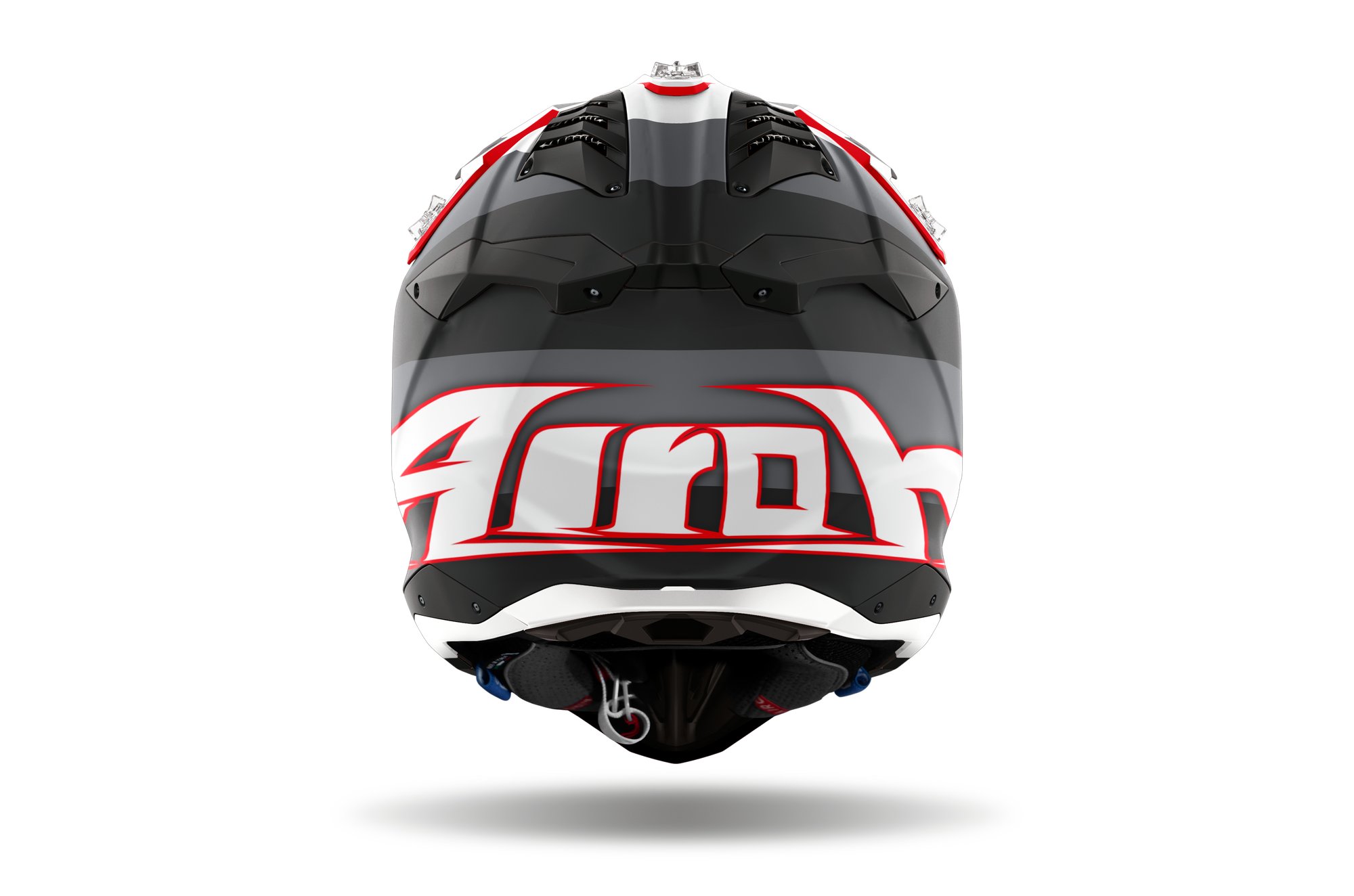 Airoh Hjälm Aviator 3 Monarch Grå/Röd Matt