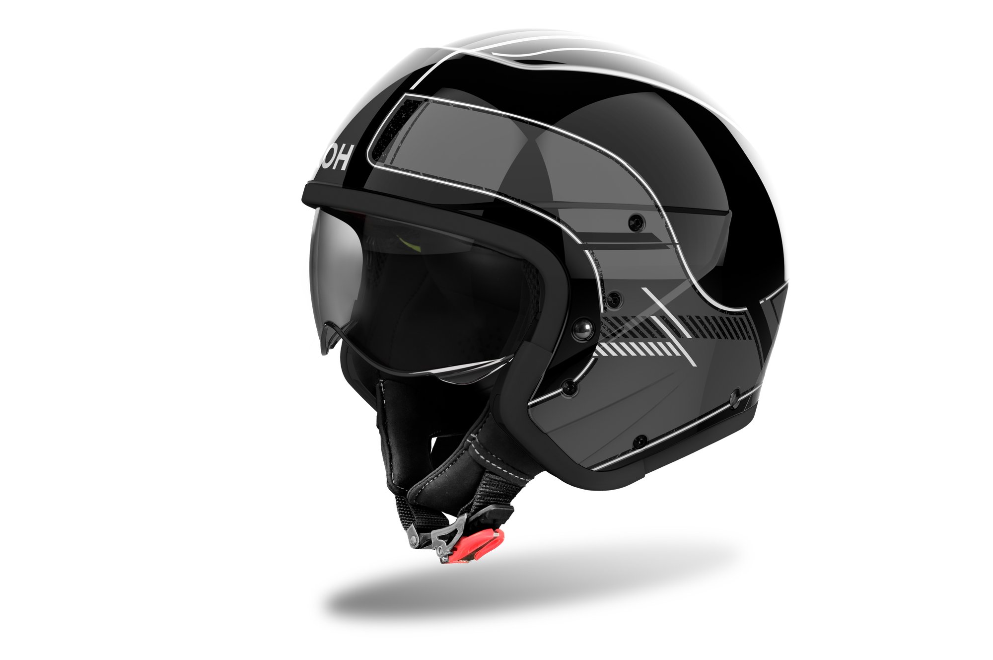 Airoh Hjälm J 110 Raster Mörkgrå glansig