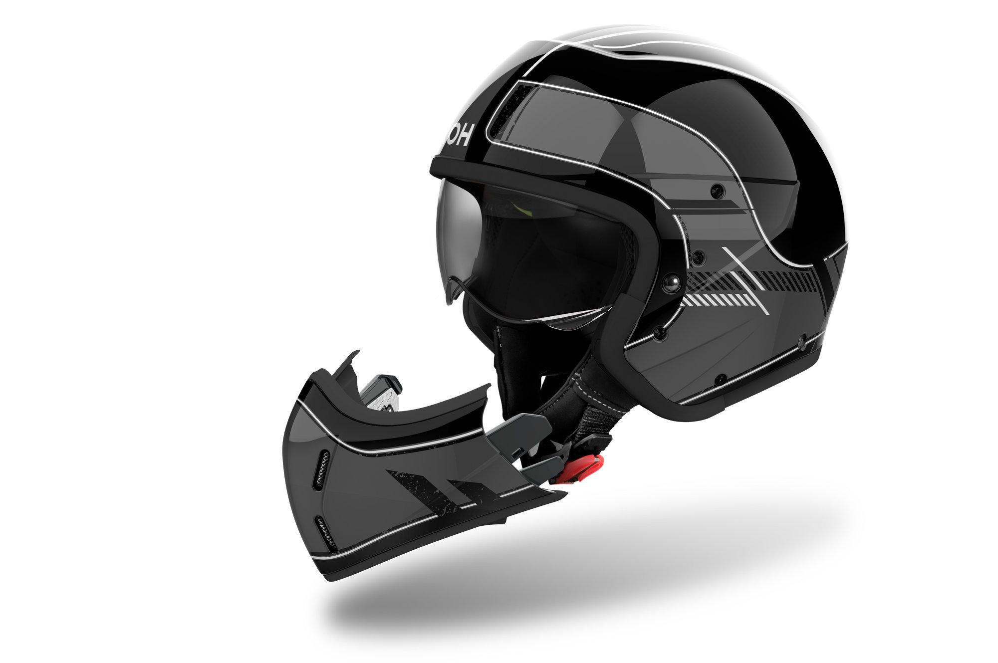 Airoh Hjälm J 110 Raster Mörkgrå glansig