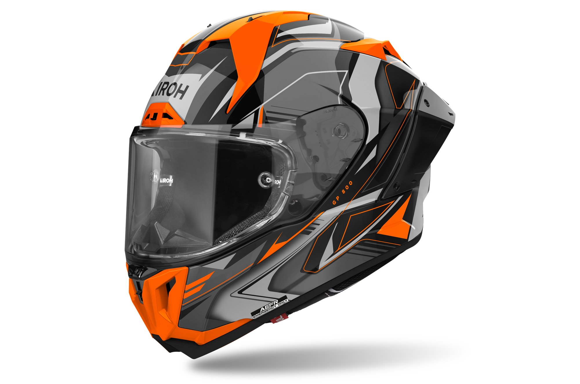 Airoh Hjälm GP 800 Must Orange glansig
