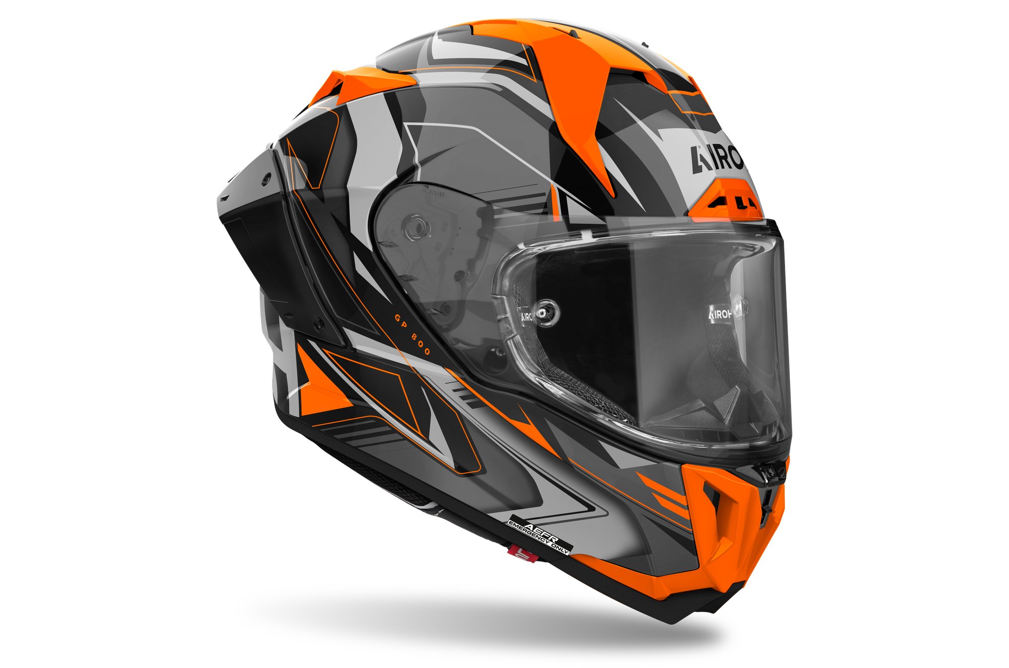 Airoh Hjälm GP 800 Must Orange glansig