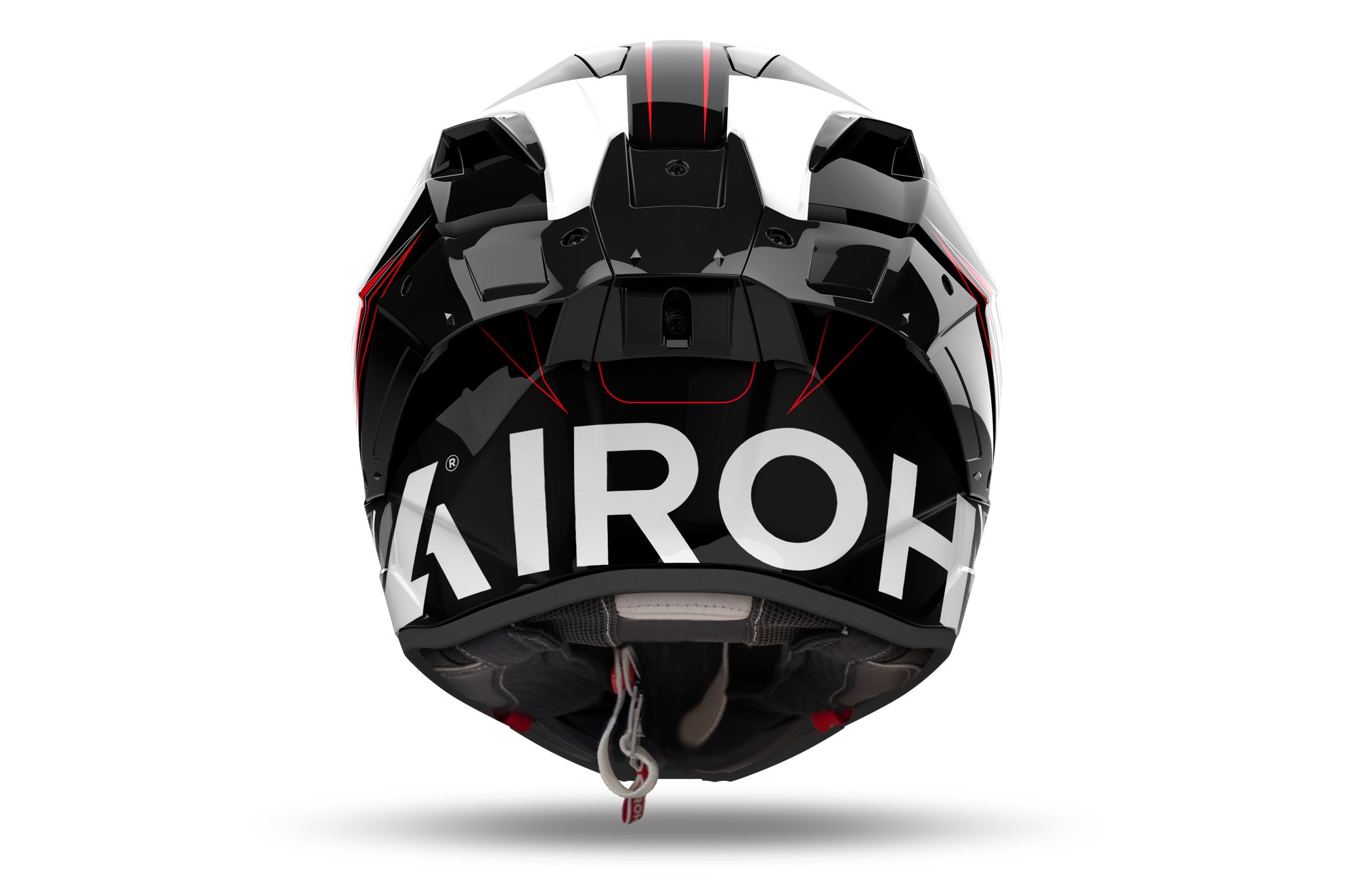 Airoh Hjälm GP 800 Must Röd glansig