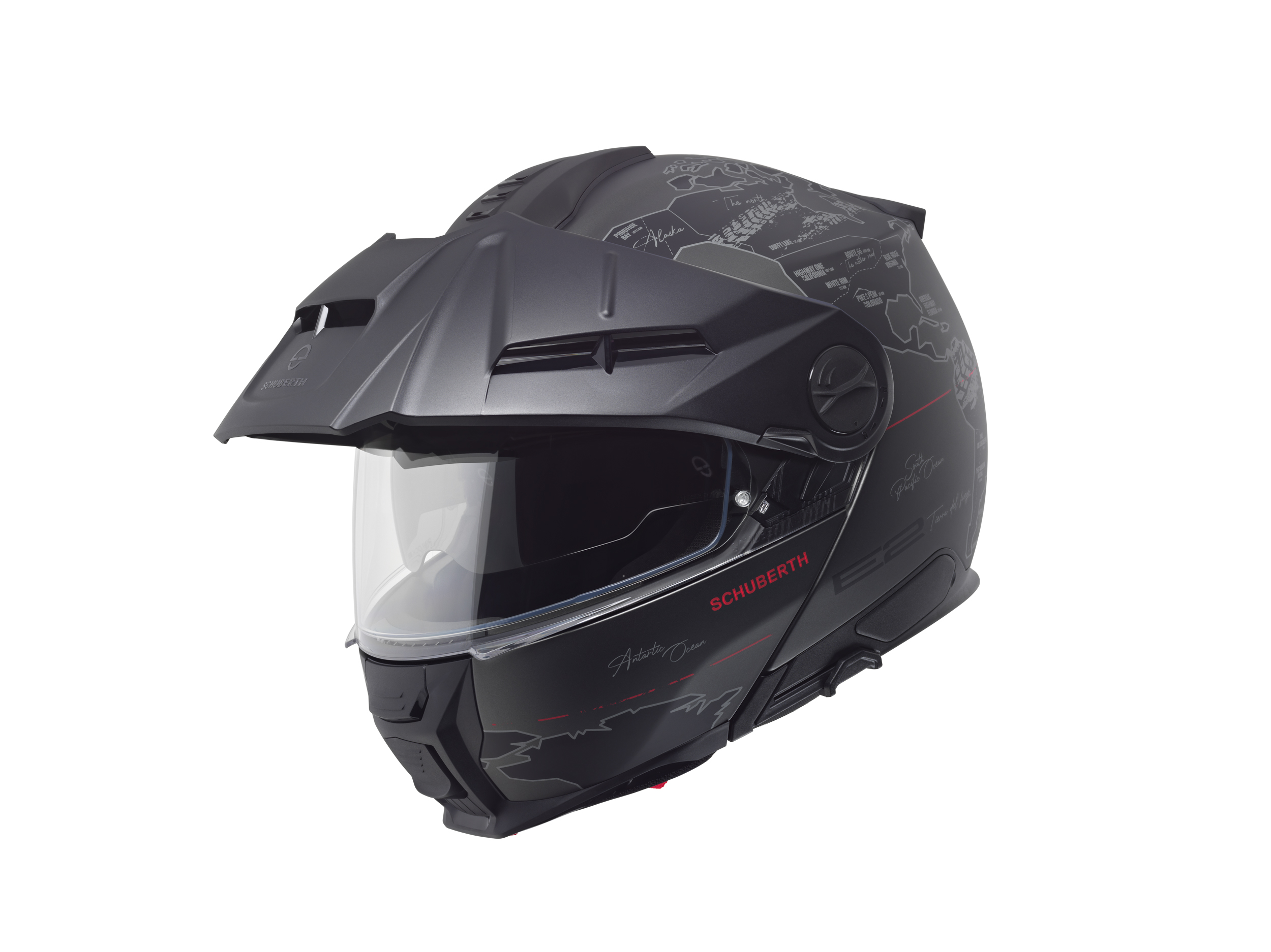 Schuberth Hjälm E2 Atlas mattsvart/röd