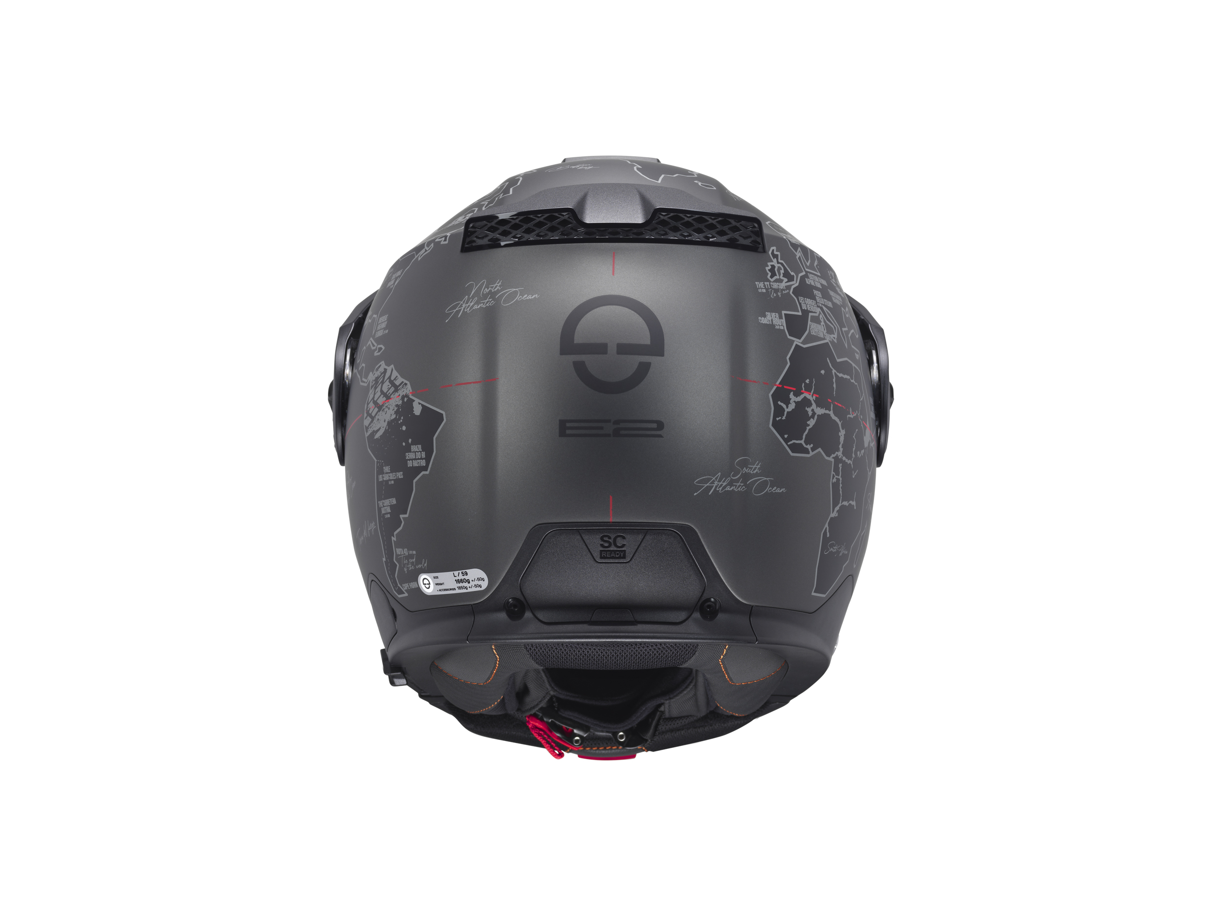 Schuberth Hjälm E2 Atlas mattsvart/röd