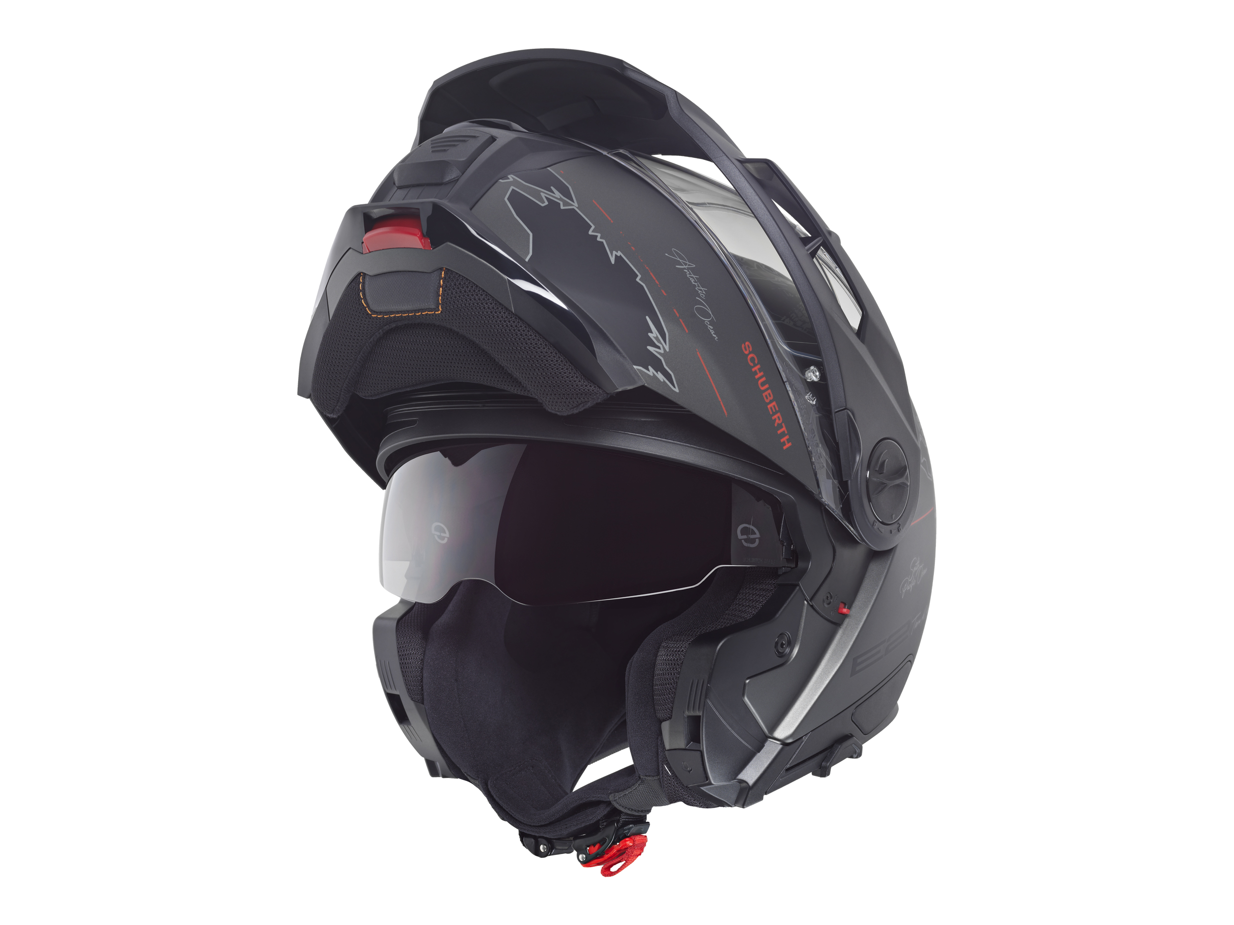 Schuberth Hjälm E2 Atlas mattsvart/röd