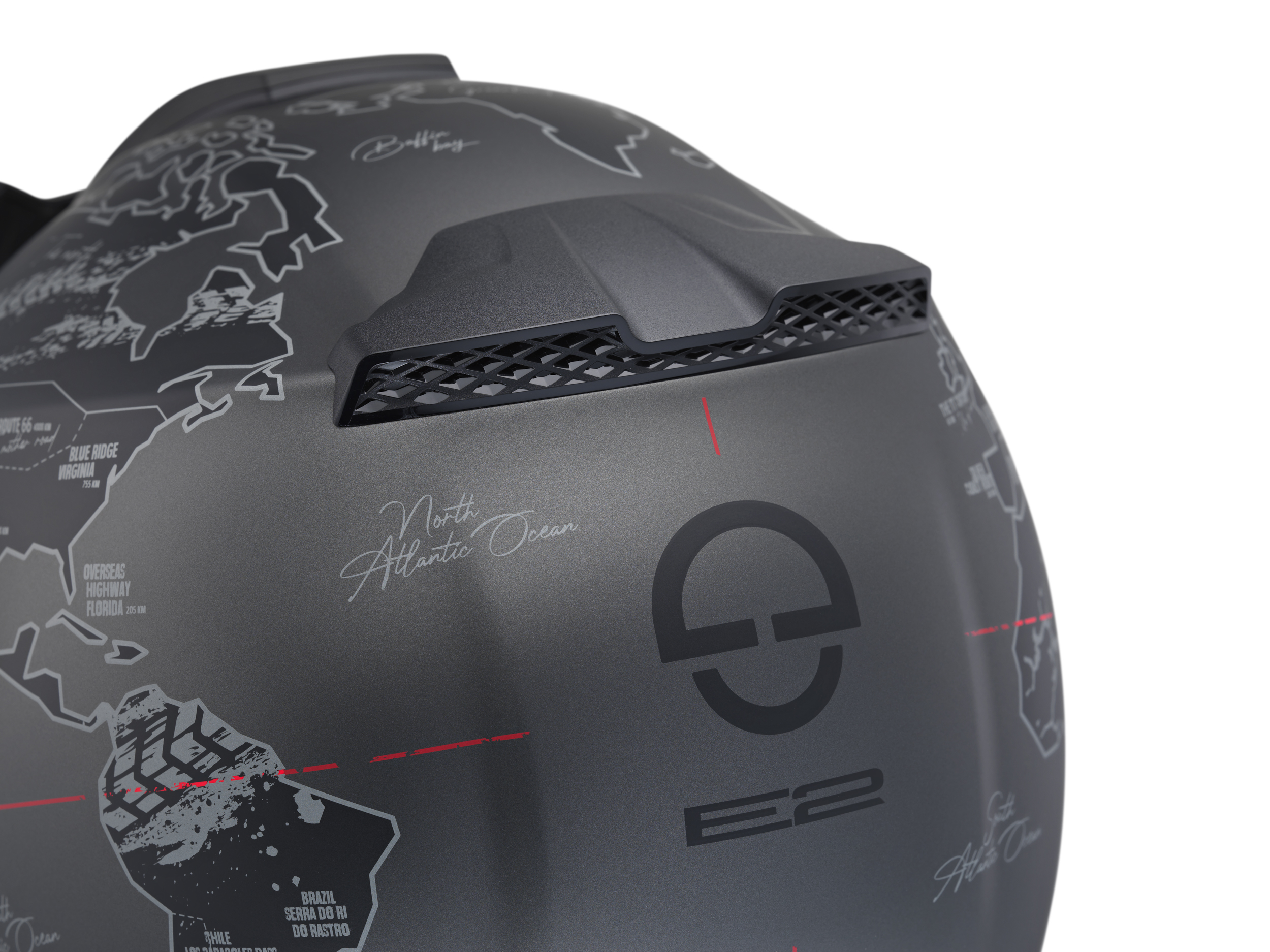 Schuberth Hjälm E2 Atlas mattsvart/röd